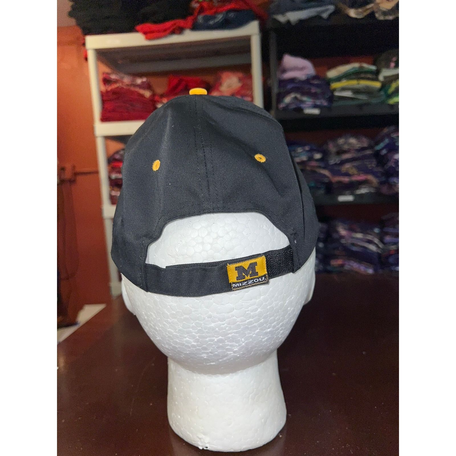 NCAA Mizzou Tigers Hat Black Yellow College University NCAA Cap Size ONE SIZE - 4 Thumbnail