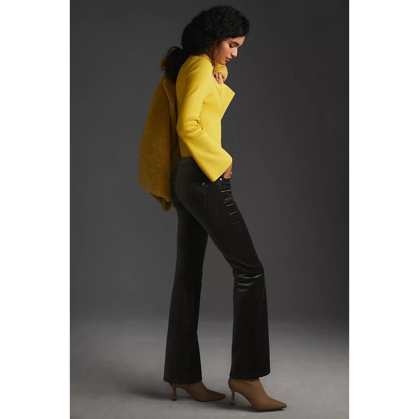 Anthropologie Anthropologie Pilcro Demilune Mid-Rise Bootcut Velvet Jeans Size 39" - 5 Thumbnail