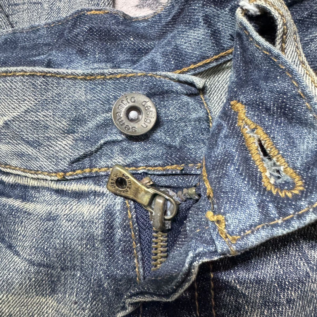 semanticdesign Semantic Design Acid Wash Distressed Denim Flare Jeans Size US 32 / EU 48 - 11 Thumbnail