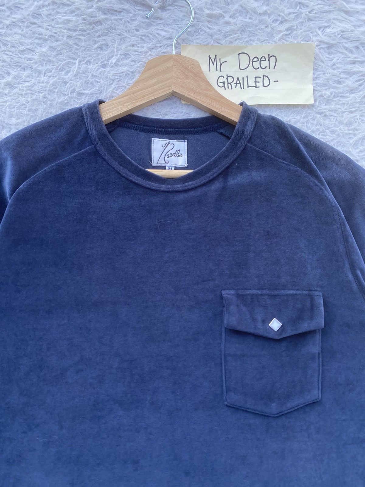 Needles Rare Vintage Needles Velvet Pocket Tshirt Size US M / EU 48-50 / 2 - 7 Thumbnail