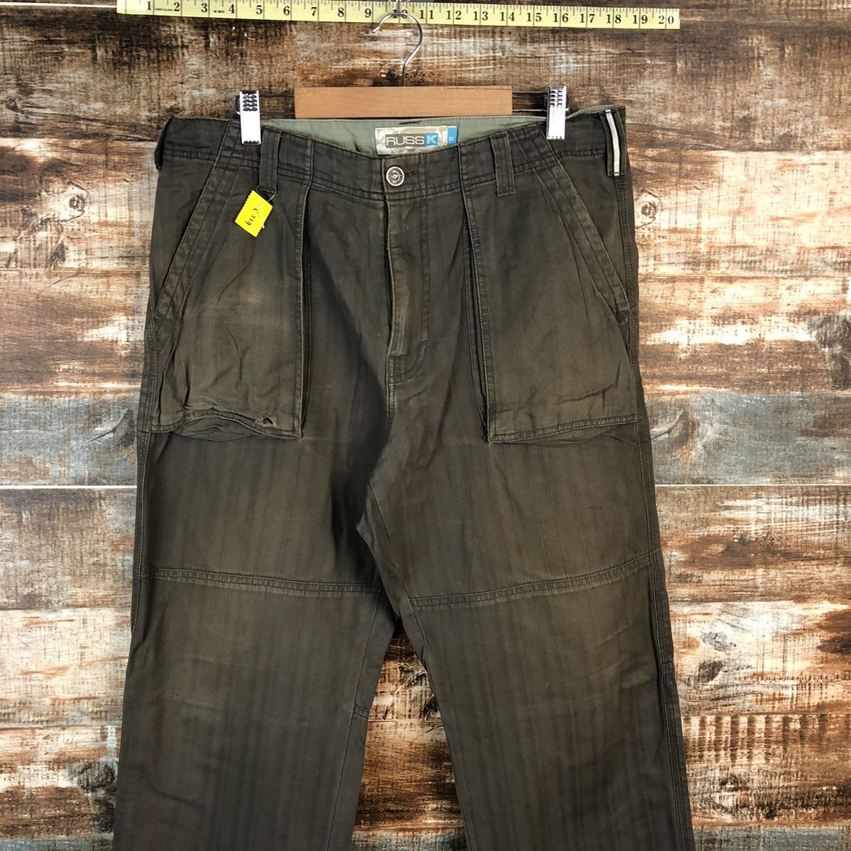 Japanese Brand DL Russ K Brown Cargo vintage Casual Pants #C214 Size US 33 - 2 Thumbnail