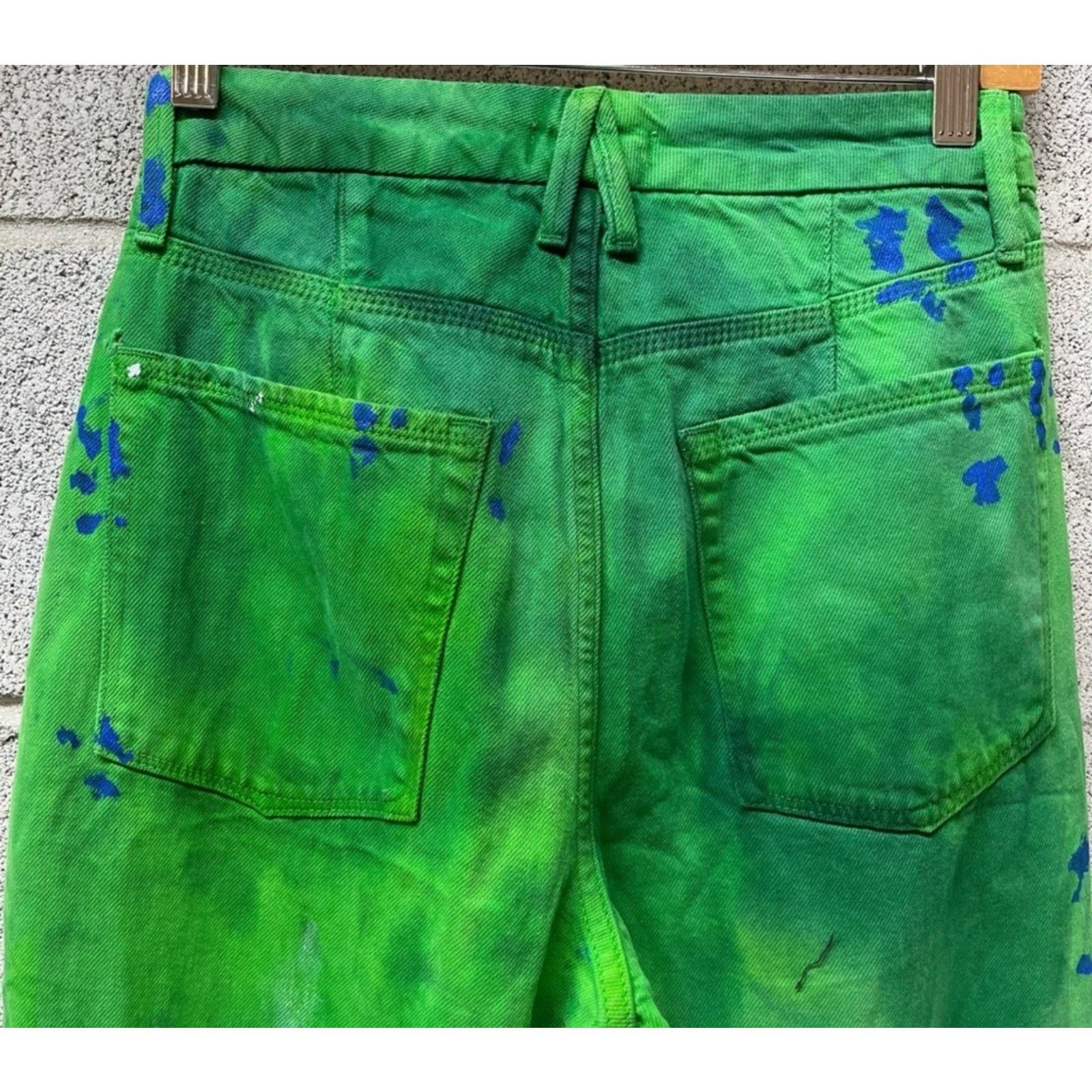 Good American Good American 'Good '90s' Summer Green Tie Dye Jeans 4/27 Size 27" / US 4 / IT 40 - 7 Thumbnail