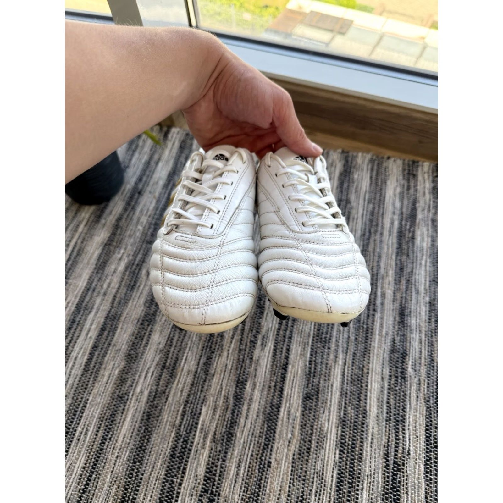Adidas ADIDAS Adinova Football Boots Shirt Mens 43 US 9 White-Gold 2009 TRX HG FG Soccer Boots Pro Rare Boots Size US 9 / EU 42 - 3 Thumbnail