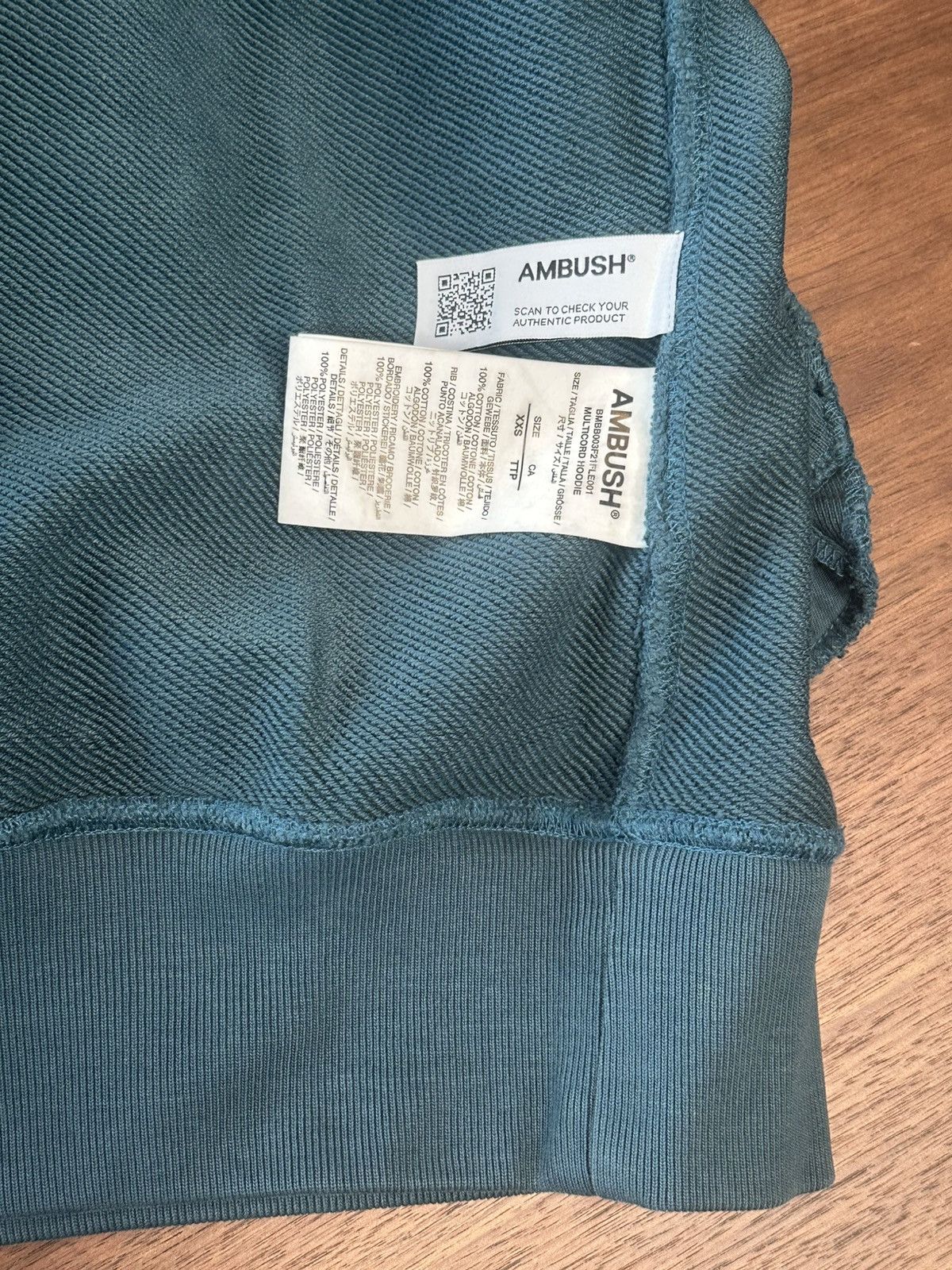 Ambush Design AMBUSH Dark Green Hooded Sweatshirt, Men’s XXS Size US XXS / EU 40 - 4 Thumbnail