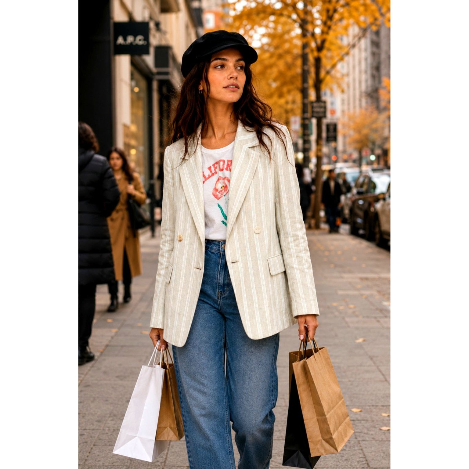Free People Free People Fern Striped Blazer size M Size M / US 6-8 / IT 42-44 - 1 Thumbnail