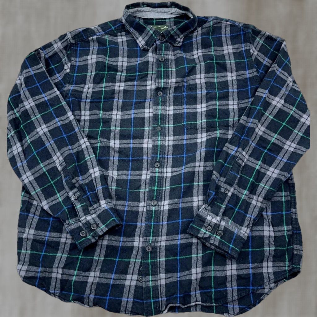 Eddie Bauer Eddie Bauer Button-Up Shirt Men XL Black Plaid Flannel Casual Shirt Size US XL / EU 56 / 4 - 1 Thumbnail