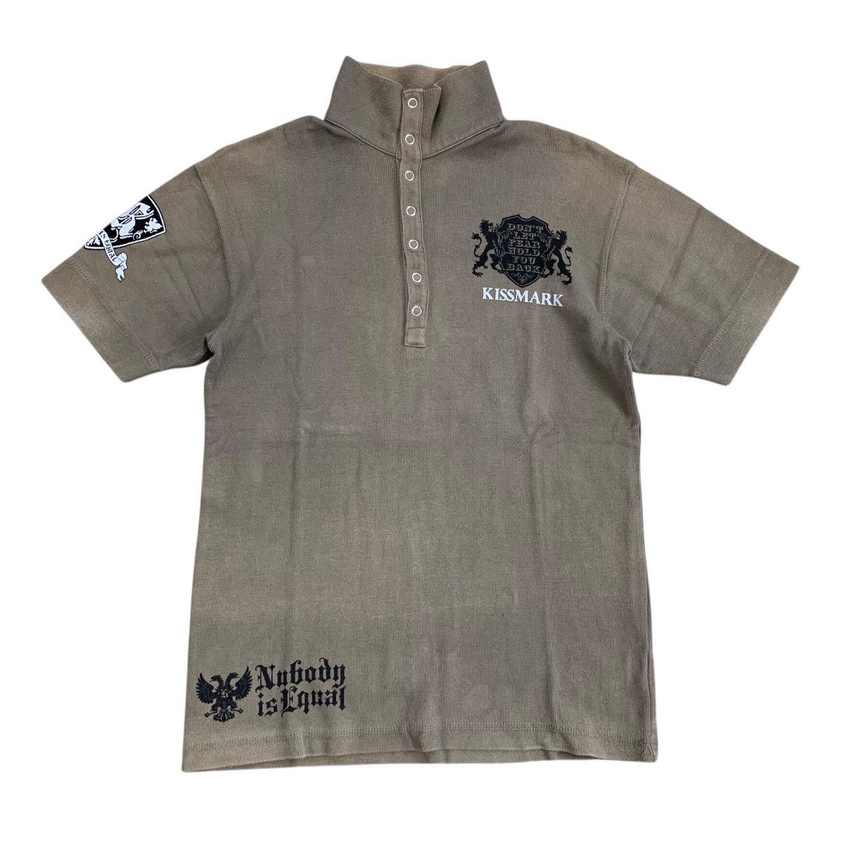 Japanese Brand 2000’s Kissmark Poem Style Polo Shirt Size US L / EU 52-54 / 3 - 4 Thumbnail