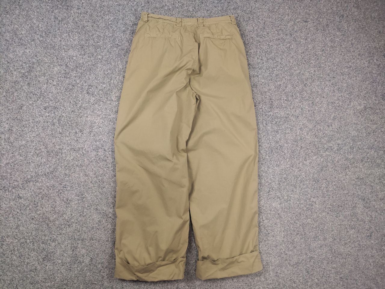 Dries Van Noten Dries Van Noten Design Wide Leg Beige Trouser Chino Pants Size 27" / US 4 / IT 40 - 10 Thumbnail