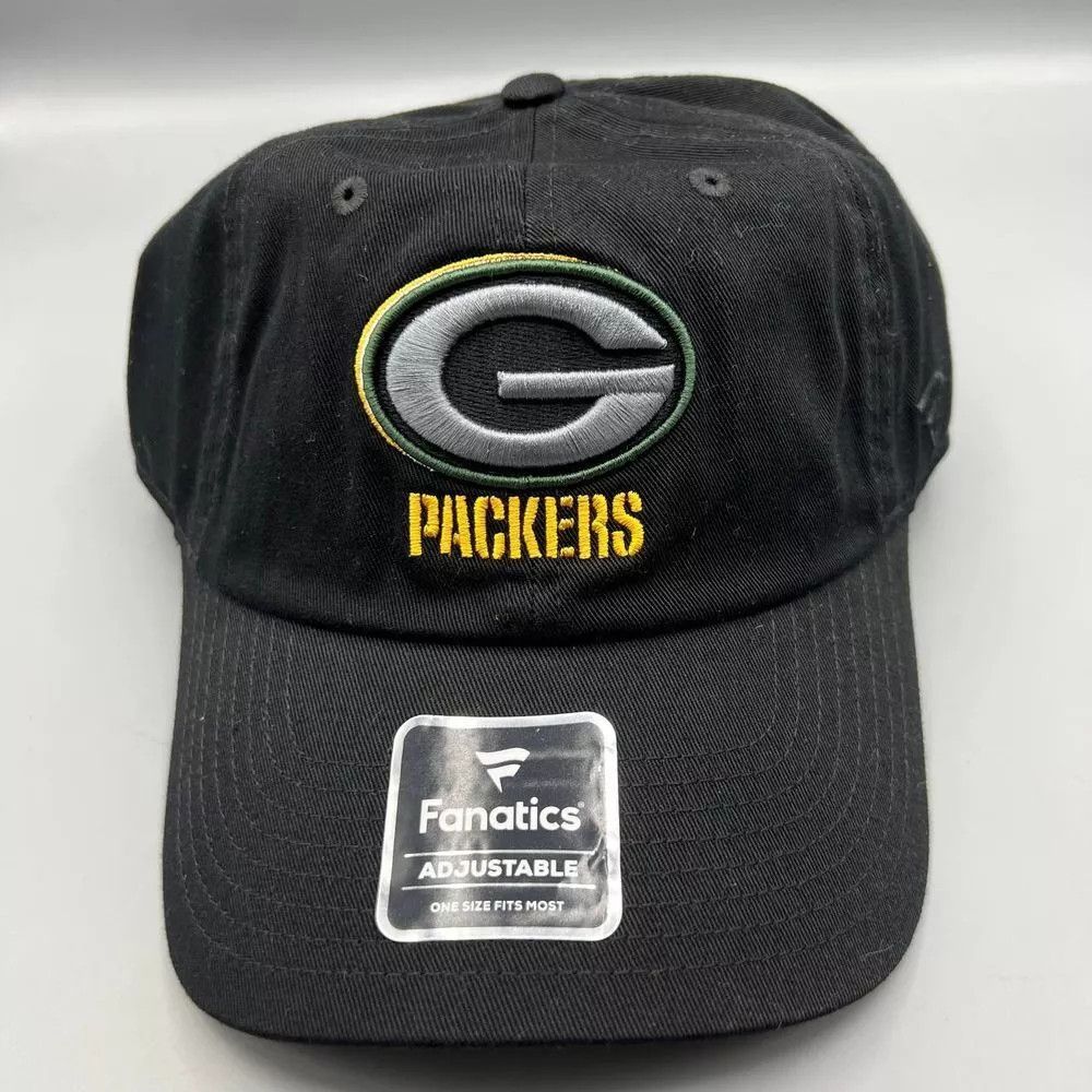 Other Green Bay Packers Hat Men Black Fanatics NFL Strap Back Cap Size ONE SIZE - 1 Thumbnail