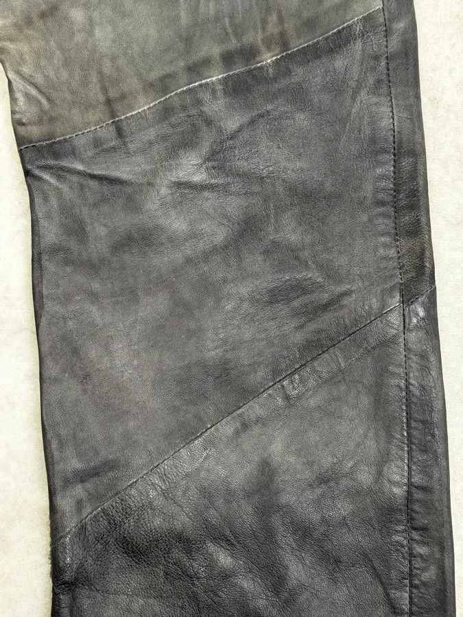 Diesel Diesel Grey Eroded Leather Studded Pants Size US 32 / EU 48 - 9 Thumbnail