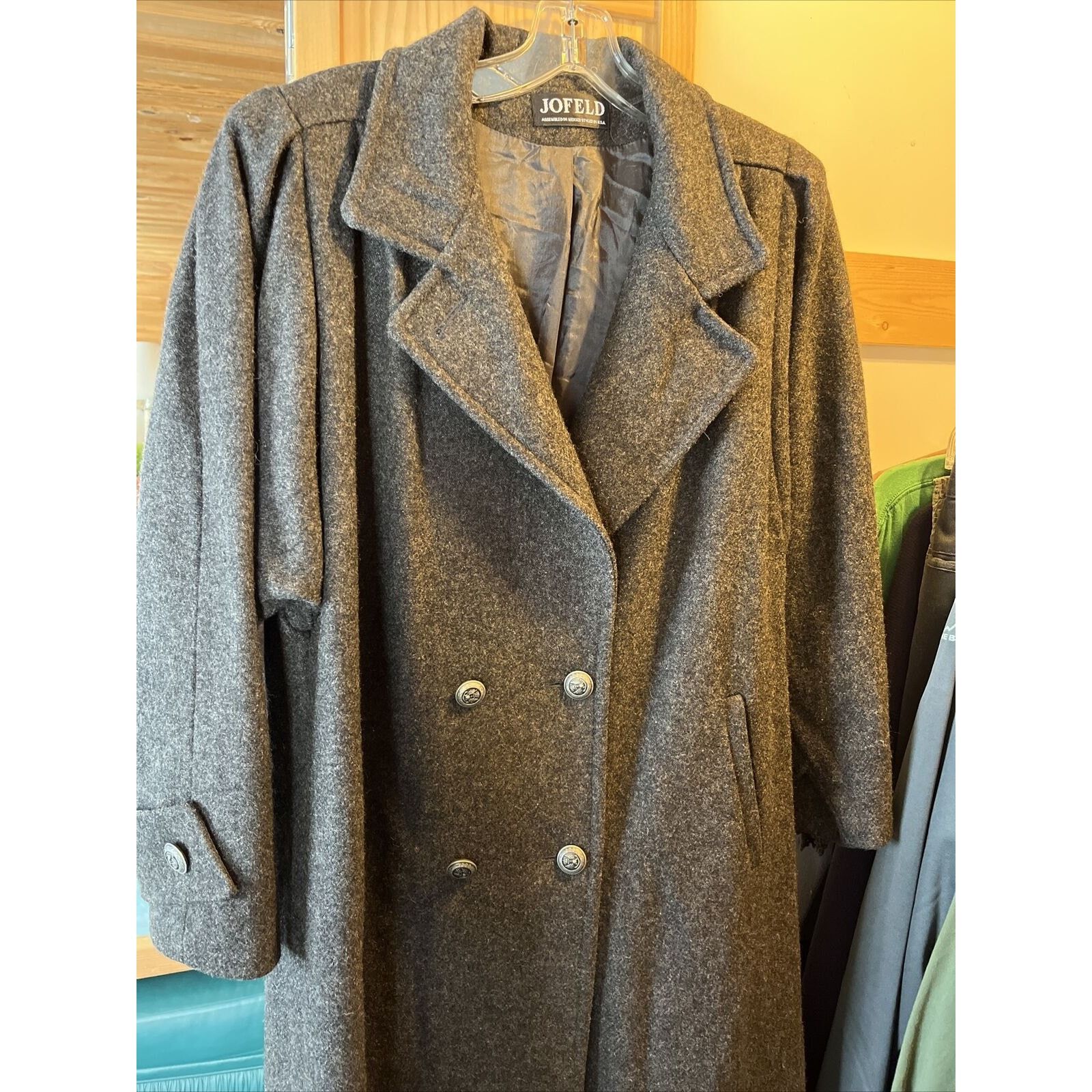Other Jofeld Vintage Women’s Gray Wool Nylon Button Coat Sz 22x45 Size L / US 10 / IT 46 - 18 Thumbnail