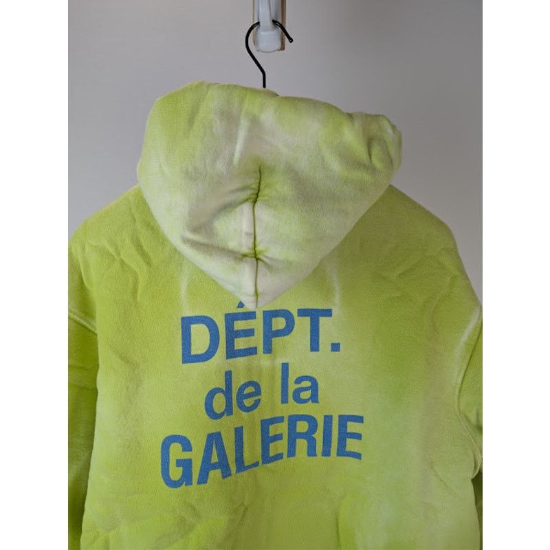 Gallery Dept. o1rshd1 French Logo Zip Up Hoodie in Lime Green M Size US M / EU 48-50 / 2 - 15 Thumbnail