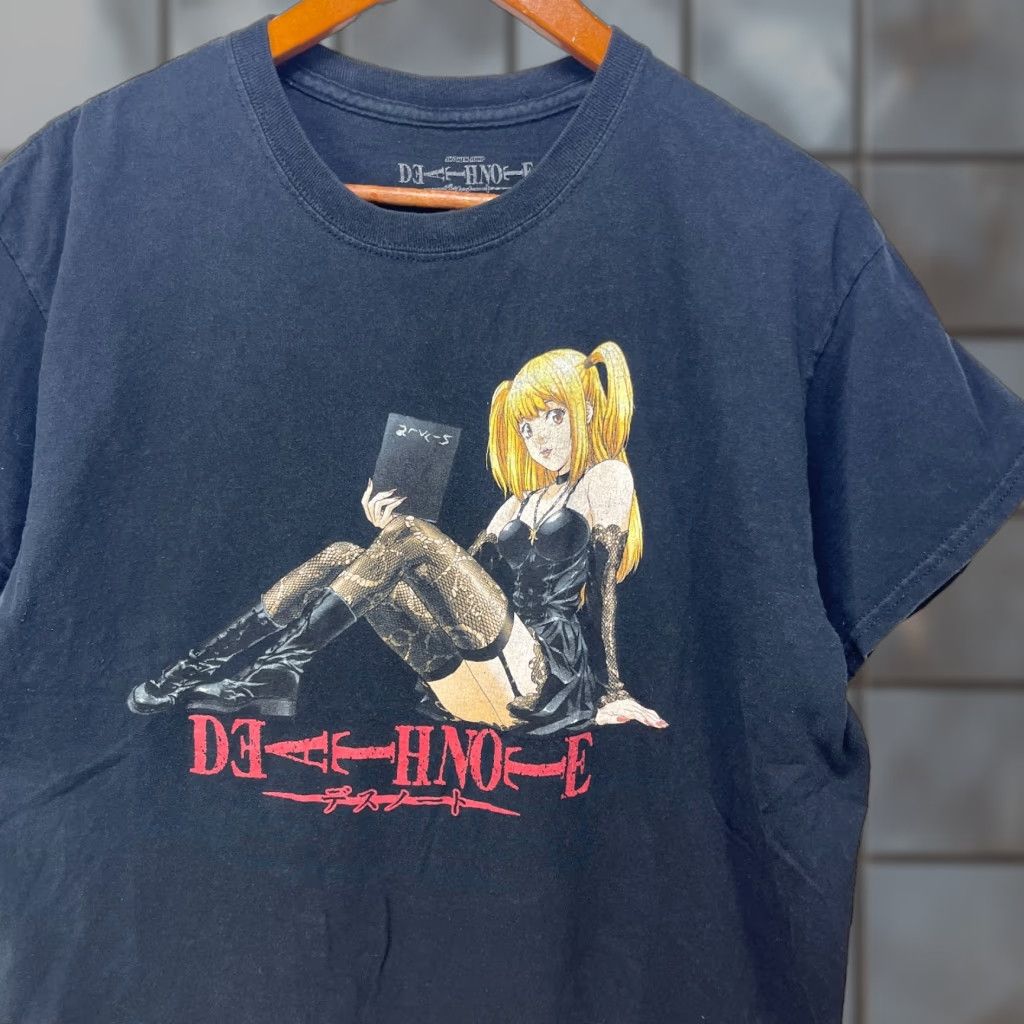 Vintage VINTAGE Death Note Misa Amane Hot Girl Shirt Large Men Black Cotton Logo T-Shirt Short Sleeve Crew Neck 90s? Size US L / EU 52-54 / 3 - 1 Thumbnail
