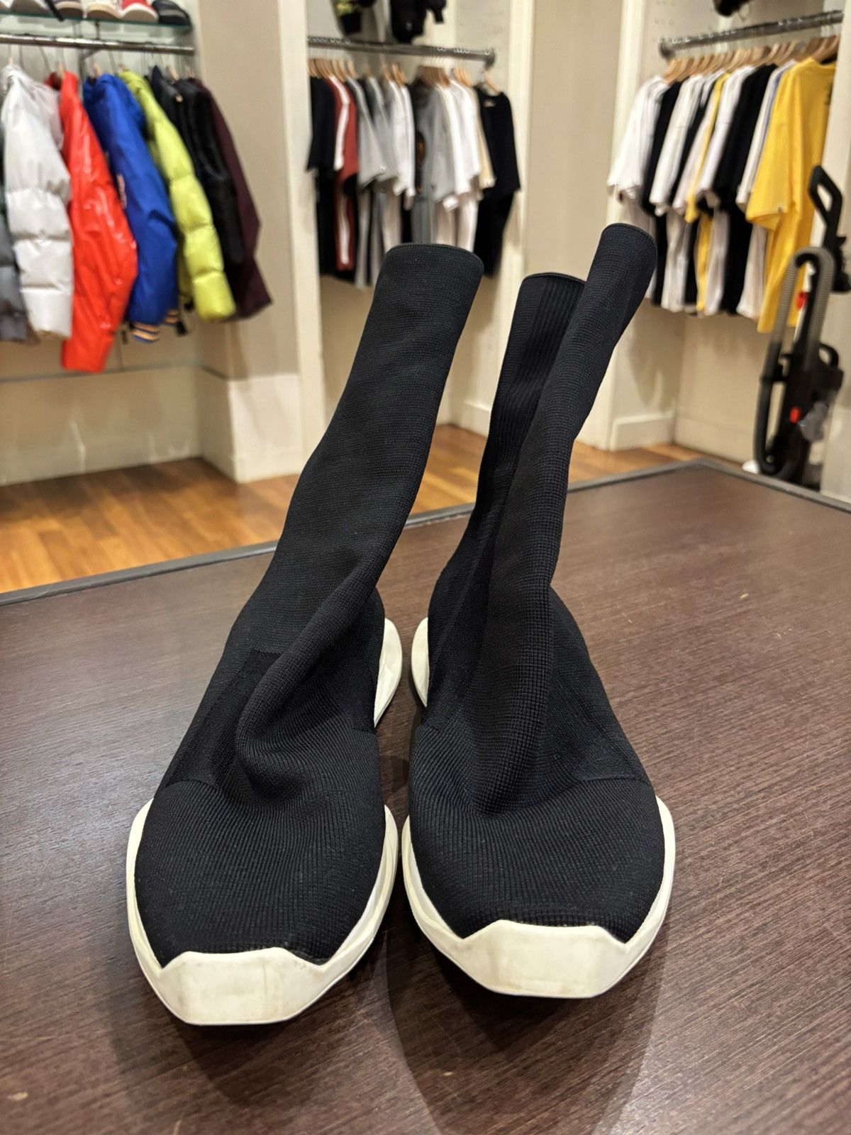 Rick Owens Drkshdw Rick Owen’s DRKSHDW Runner Stretch Sock Sneaker Size US 8 / EU 41 - 5 Thumbnail