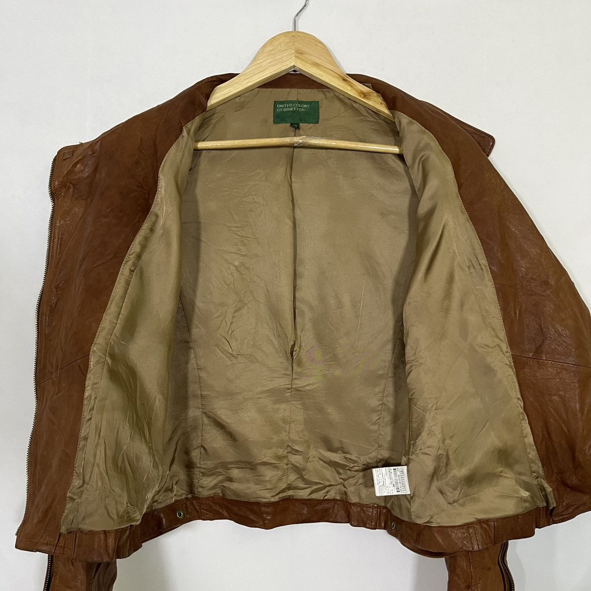 United Colors Of Benetton UNITED COLOUR OF BENETTON LEATHER JACKET Size US XS / EU 42 / 0 - 6 Thumbnail