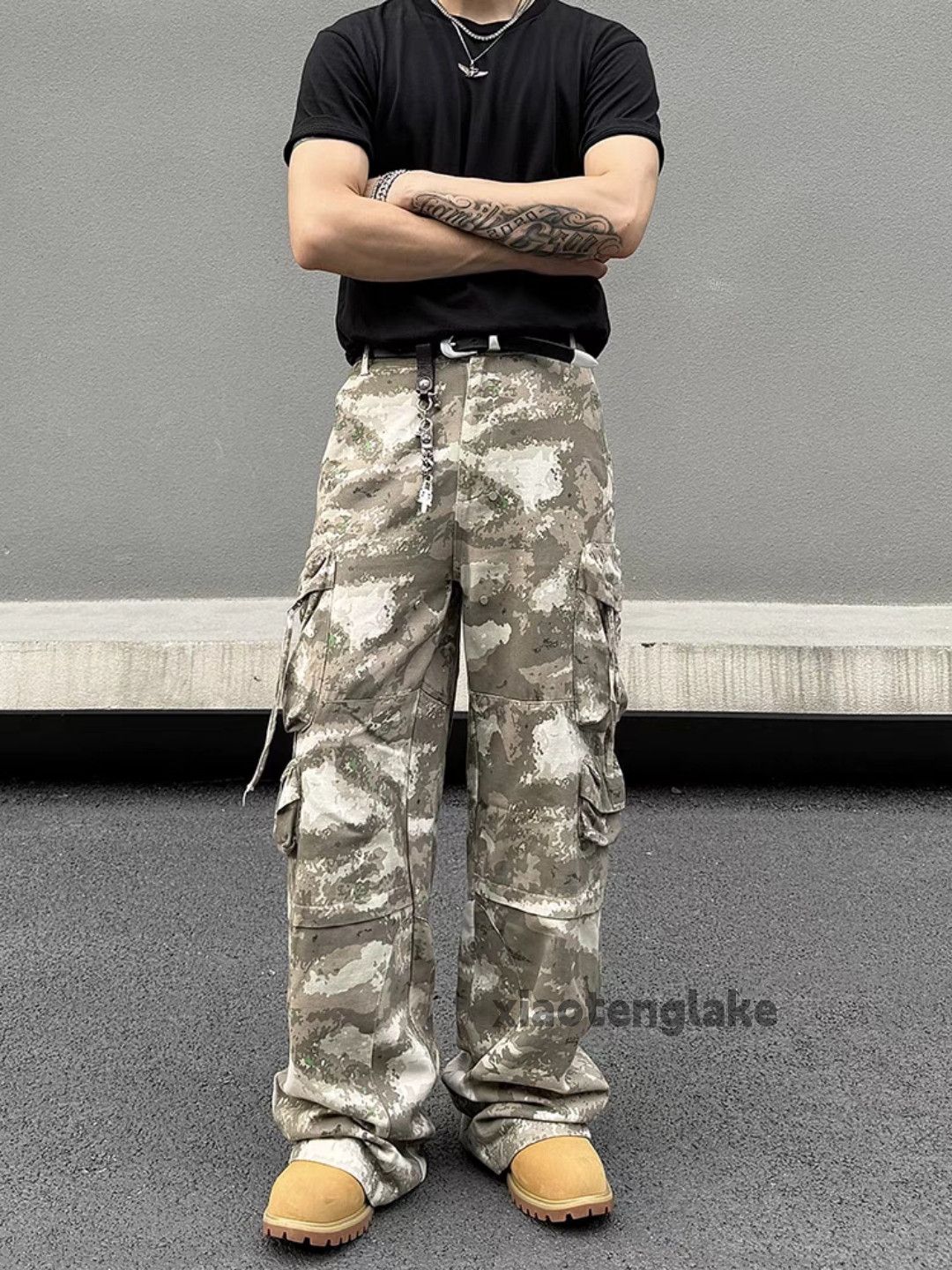 Designer × Vintage utility military loose baggy camo outdoor cargo pants Size US 32 / EU 48 - 2 Thumbnail
