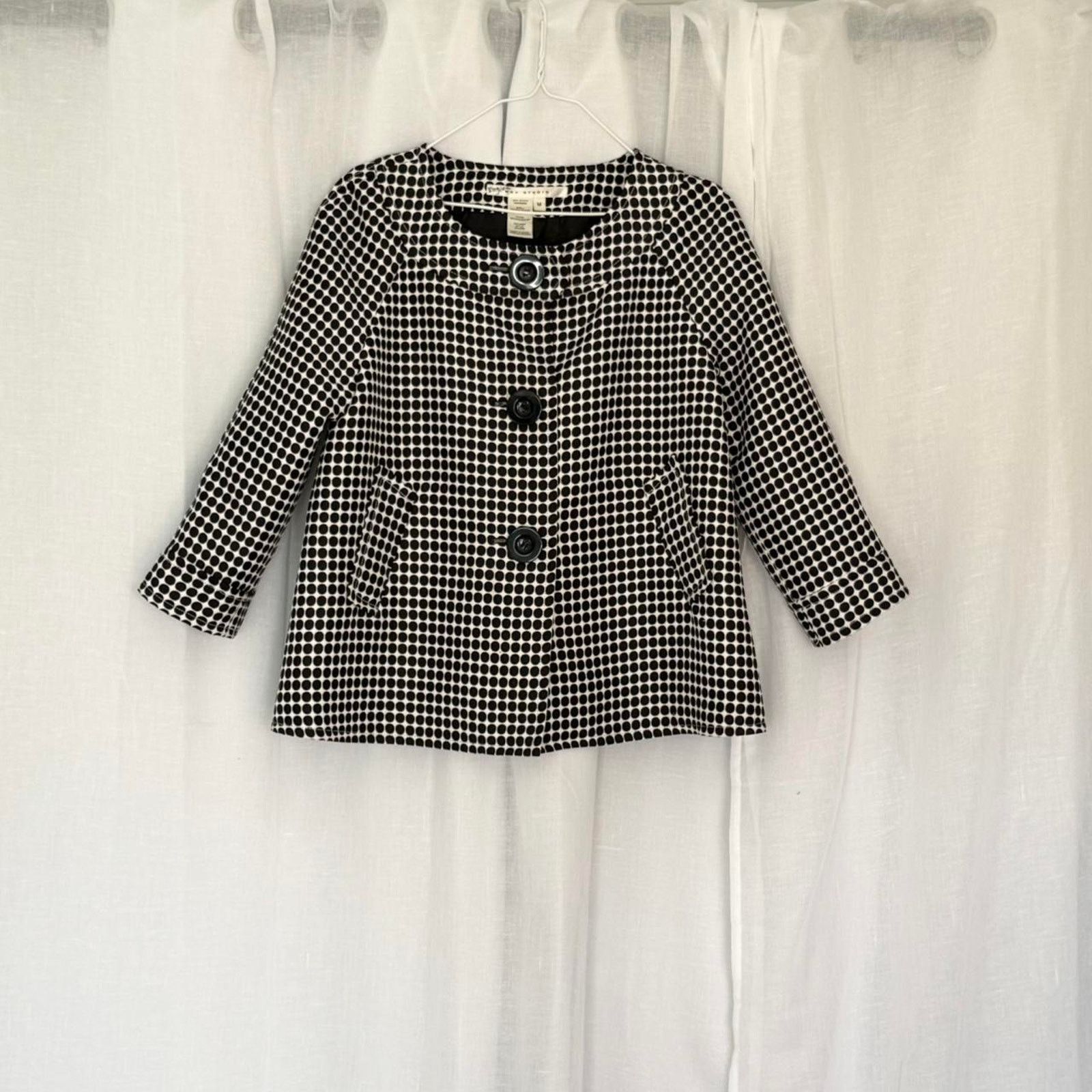 Vintage ✿ ⋆ 𓆩♡𓆪 Vintage Polka Dot Cropped Peacoat 𓆩♡𓆪 ⋆ ✿ Size M / US 6-8 / IT 42-44 - 1 Thumbnail