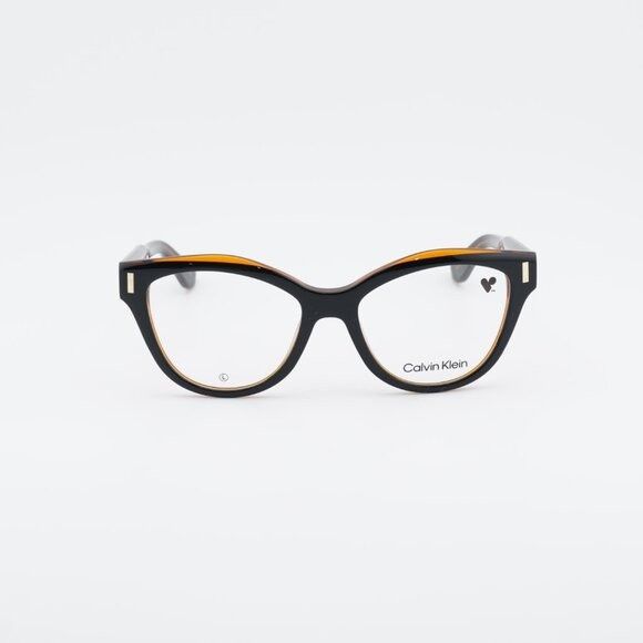 Calvin Klein Calvin Klein CK23541 008 Eyeglasses Black/Brown 53mm Cat Eye Size ONE SIZE - 4 Thumbnail