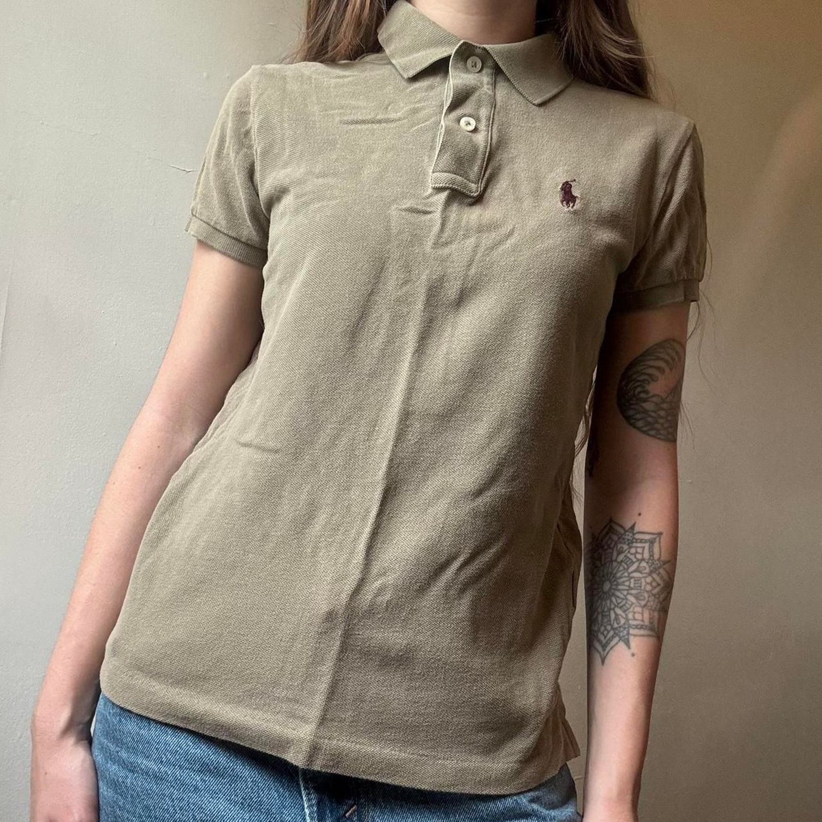 Ralph Lauren Vintage Ralph Lauren Khaki Green Polo XS Cotton Preppy Size XS / US 0-2 / IT 36-38 - 1 Thumbnail