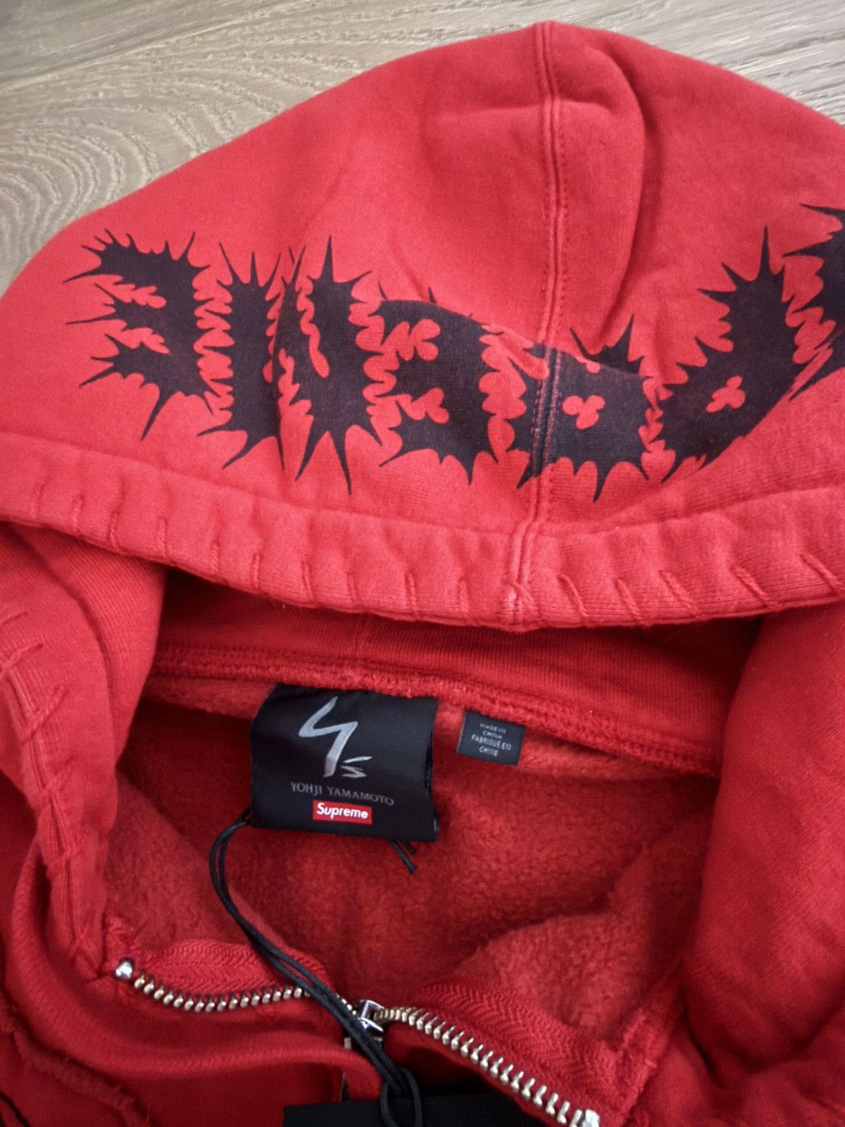 Supreme × Yohji Yamamoto Supreme x Y’s by Yohji Yamamoto Zip Up Hooded Sweatshirt Red Size US M / EU 48-50 / 2 - 10 Thumbnail