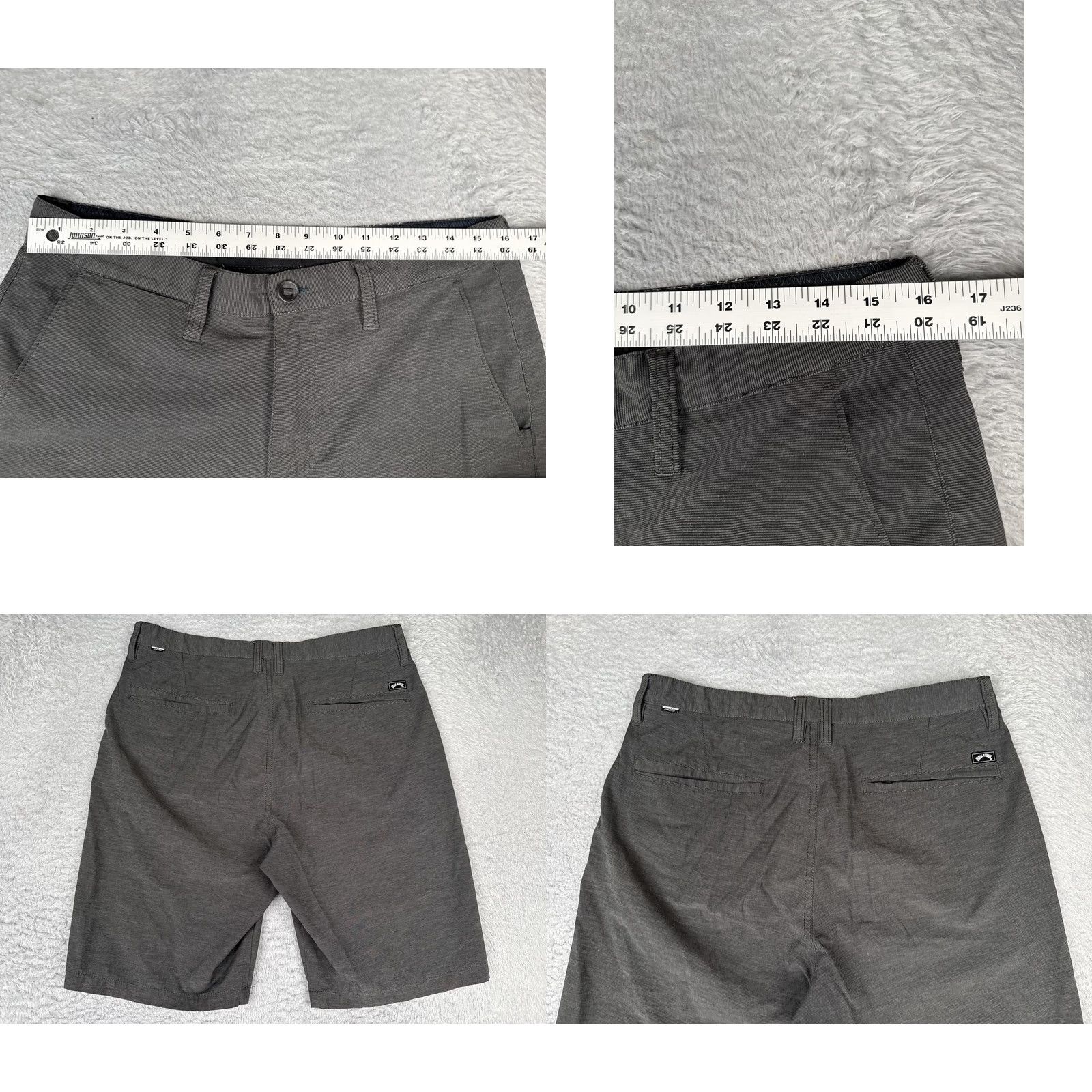Billabong Billabong Shorts Mens 32 Gray Striped Chino Flat Front 10 Inseam Quick Dry Sci Size US 32 / EU 48 - 9 Thumbnail
