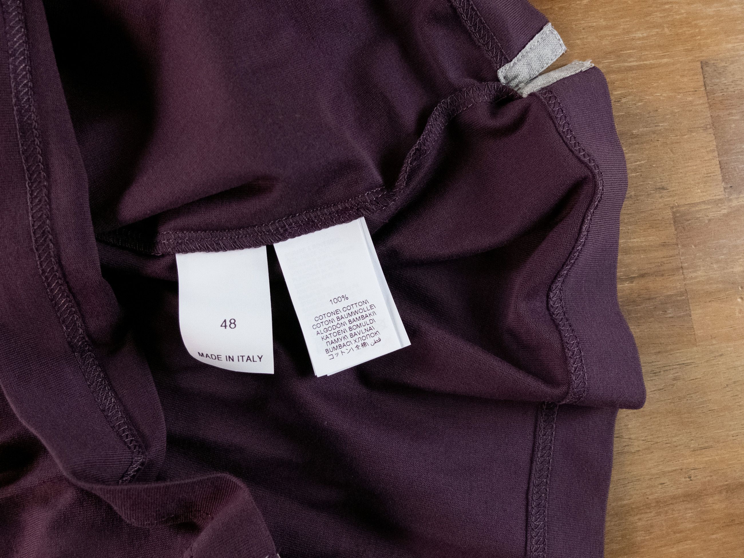Brunello Cucinelli BRUNELLO CUCINELLI purple Humanitas logo t-shirt Small Size US S / EU 44-46 / 1 - 8 Thumbnail