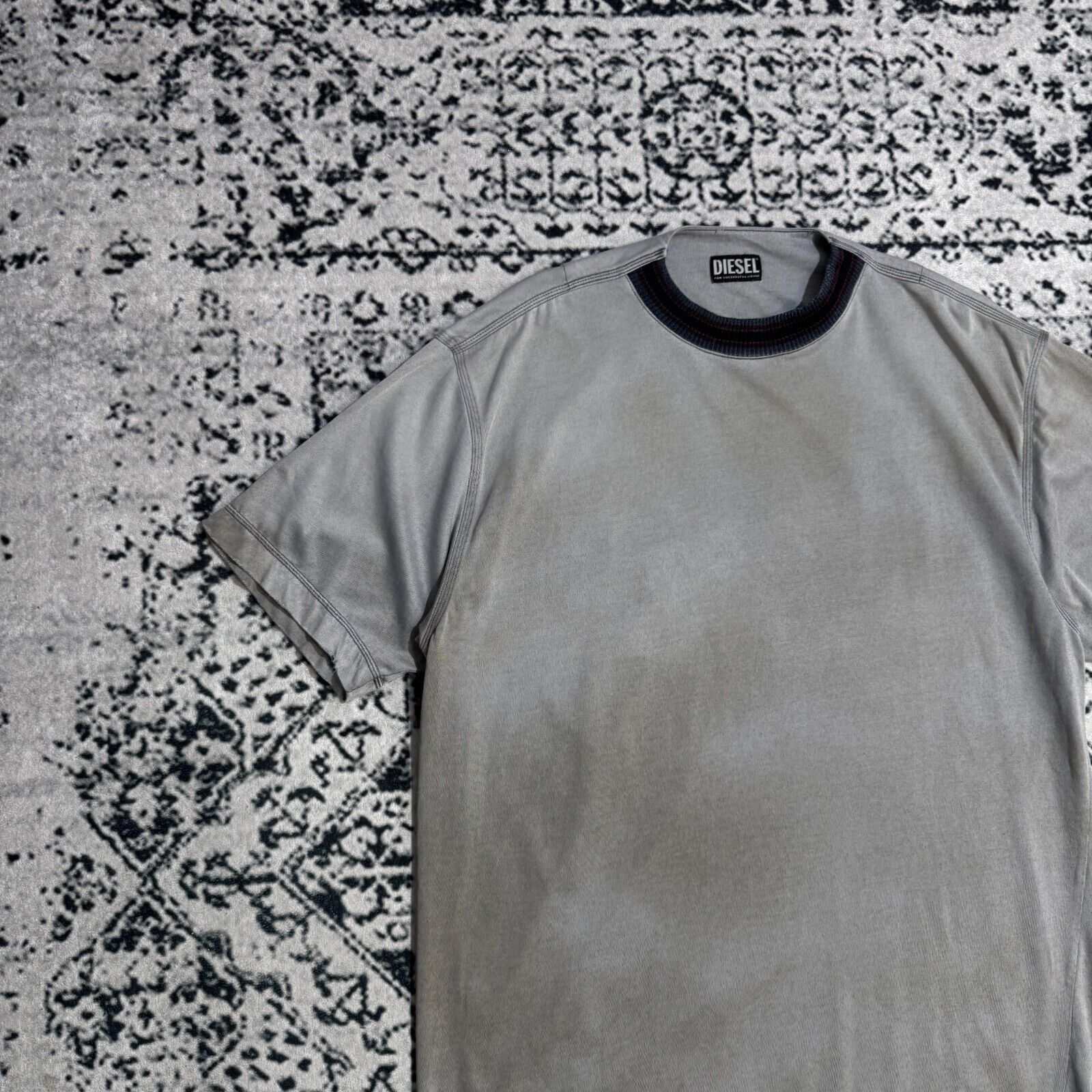 Diesel × Vintage Vintage Diesel Gray Cotton T-Shirt Size XL Archive Washed Size US XL / EU 56 / 4 - 6 Thumbnail