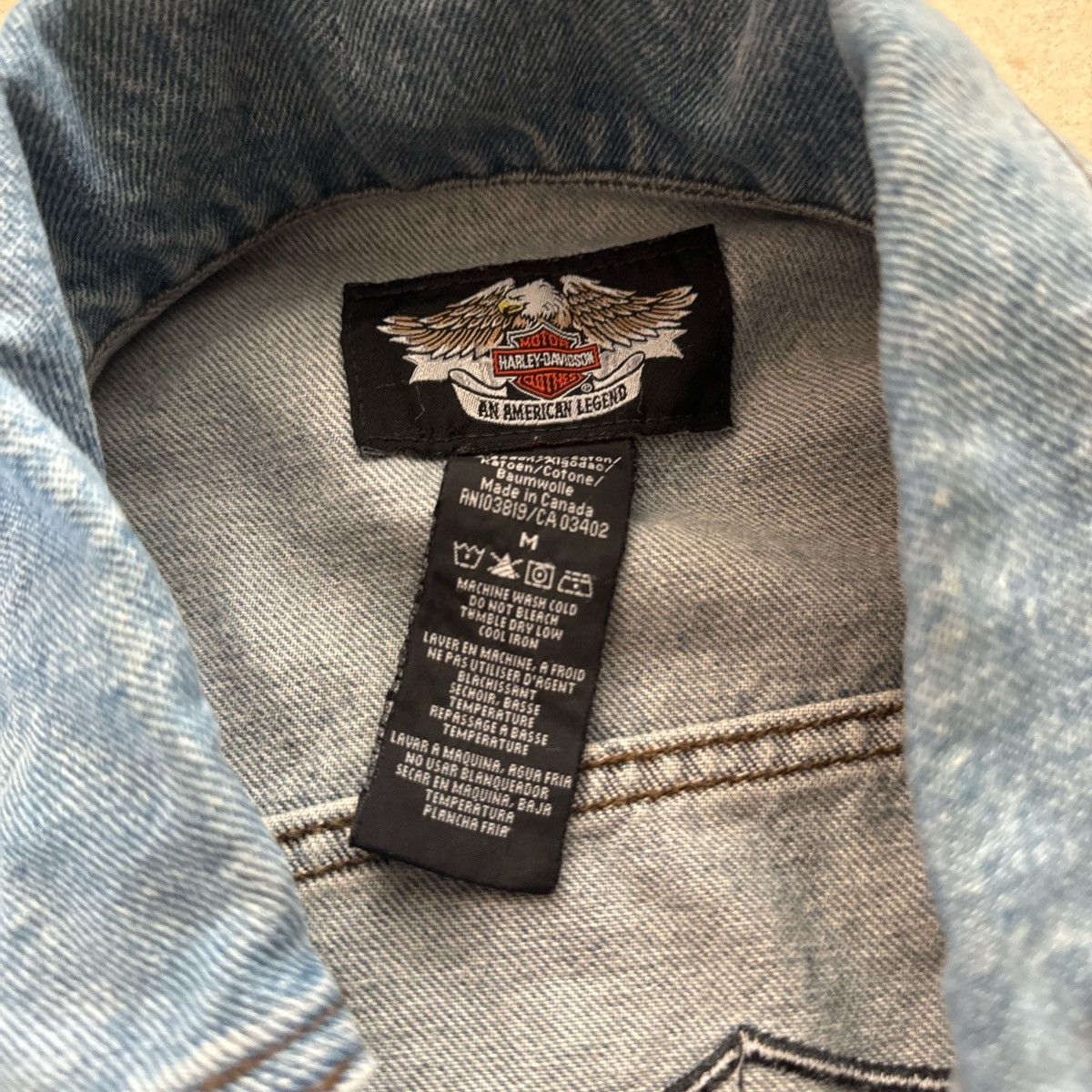 Harley Davidson × Vintage harley davidson denim jacket Size US M / EU 48-50 / 2 - 3 Thumbnail
