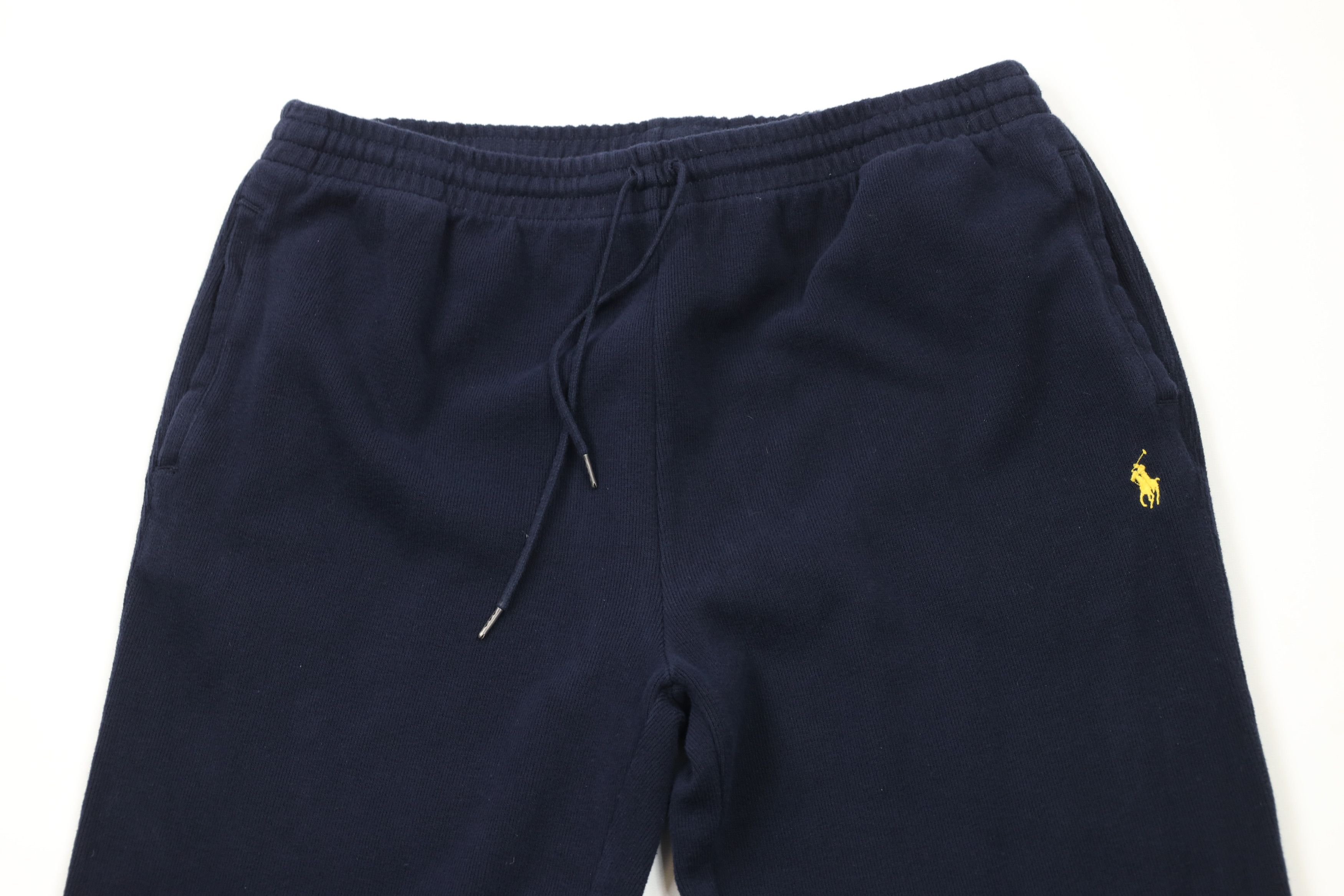 Ralph Lauren × Vintage Vintage 90s Ralph Lauren Ribbed KnitWide Leg Sweatpants Blue Size US 36 / EU 52 - 2 Thumbnail