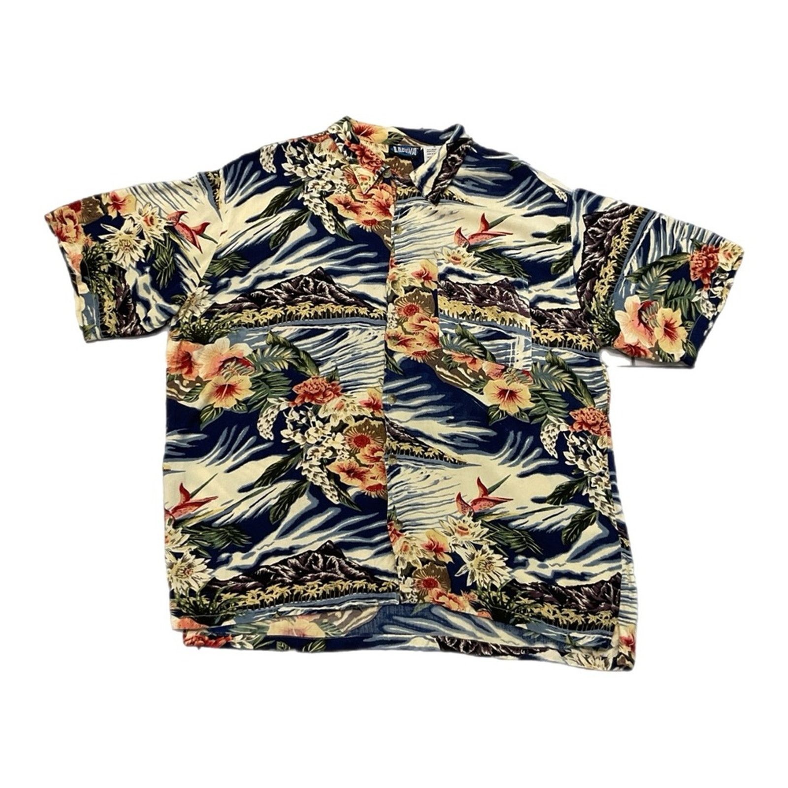 Vintage Vintage 90s Laguna Hawaiian Shirt Size US XL / EU 56 / 4 - 1 Thumbnail