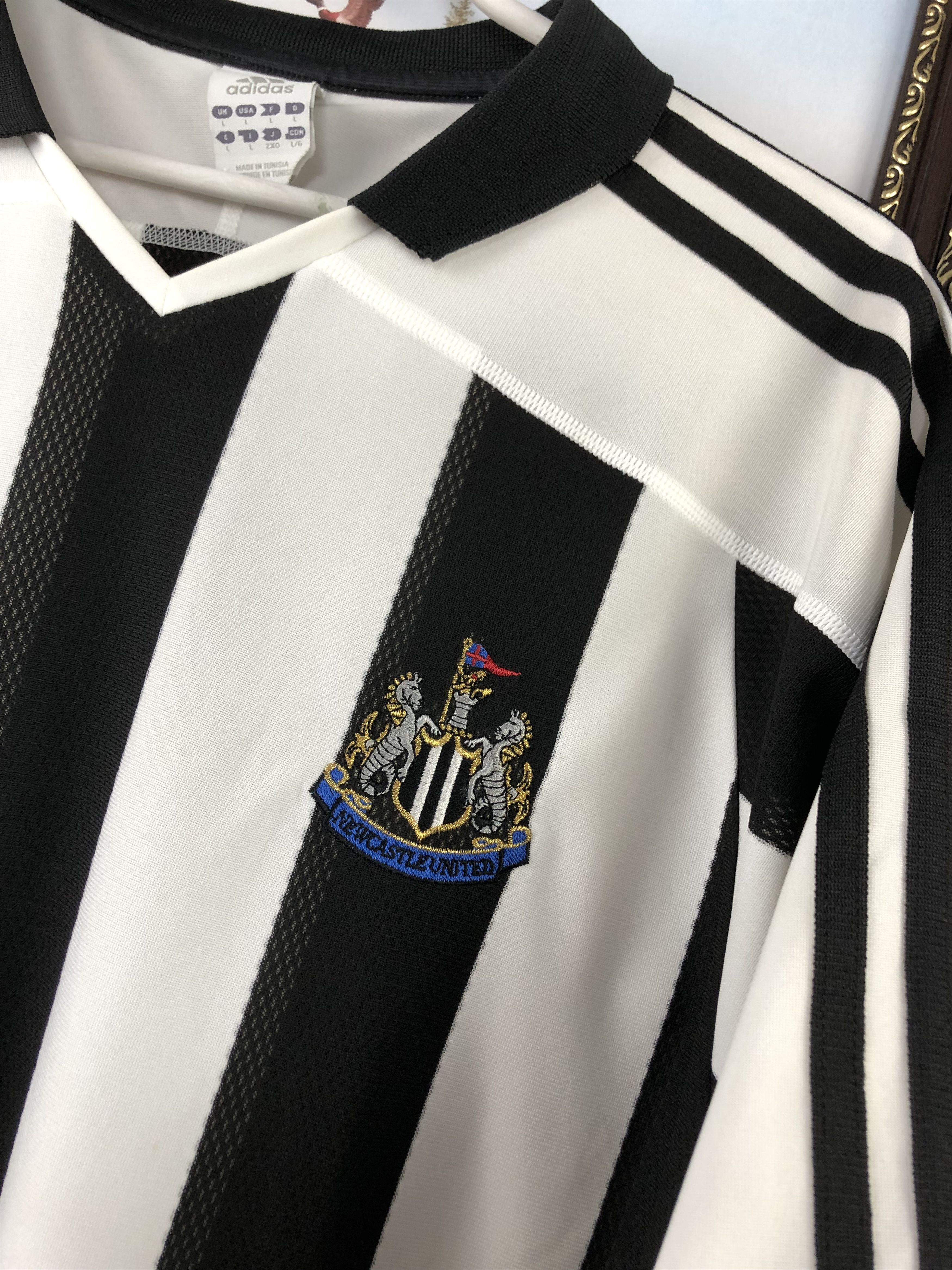 Adidas Newcastle United football shirt 2003 Soccer Jersey Trikot Size US L / EU 52-54 / 3 - 5 Thumbnail