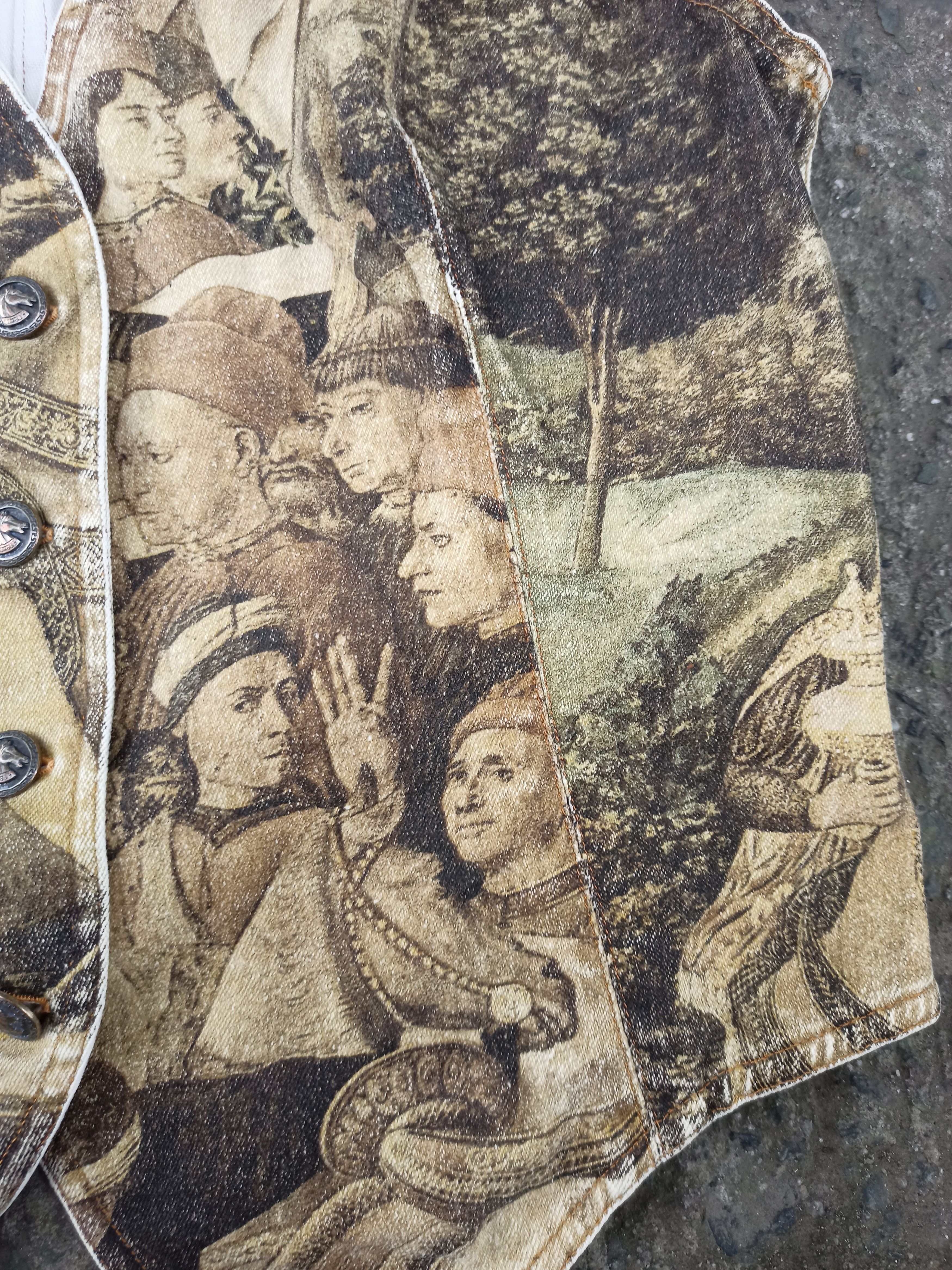 Roberto Cavalli ROBERTO CAVALLI - AW94 - 95 renaissance print vest Size S / US 4 / IT 40 - 10 Thumbnail