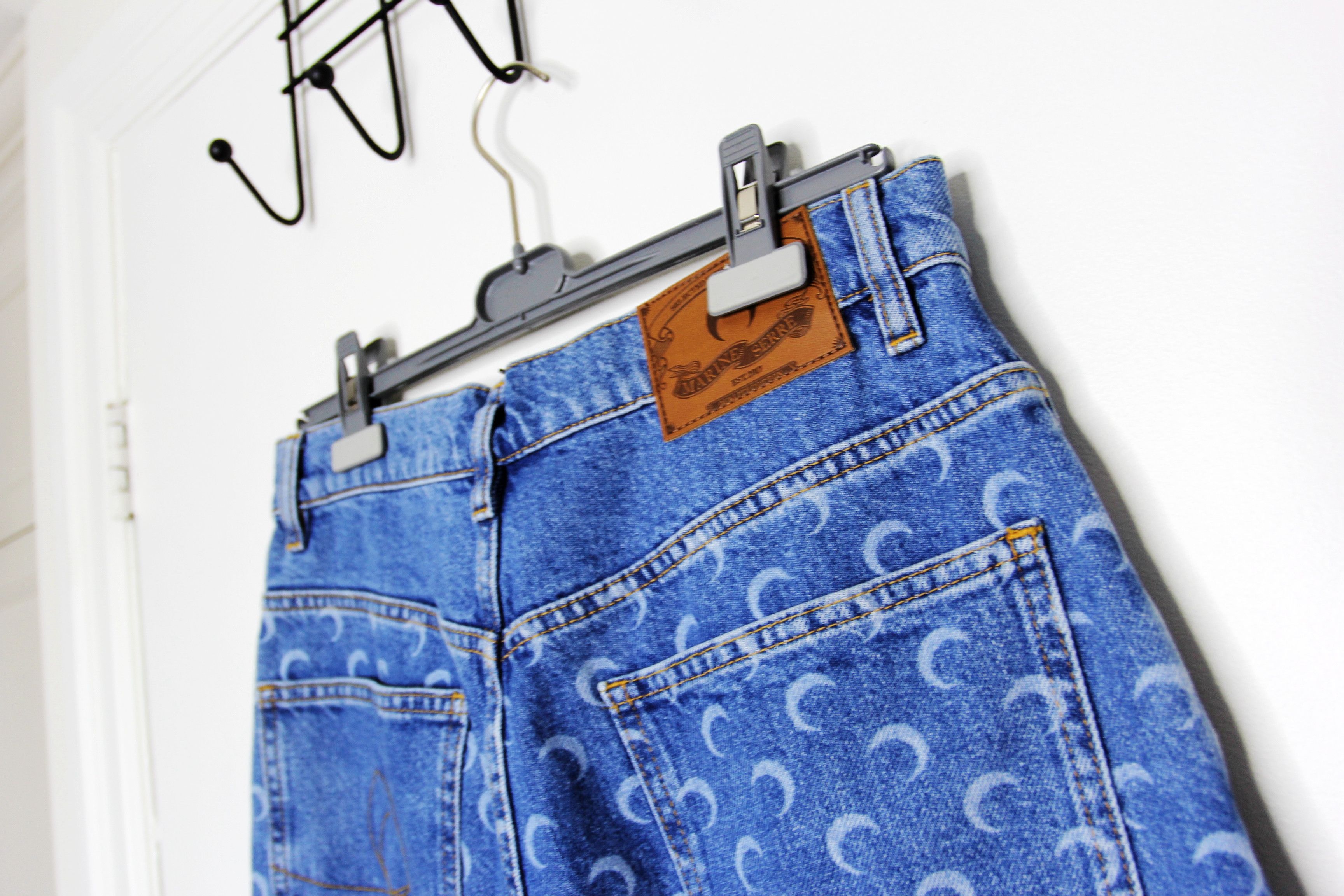 Marine Serre BNWT AW25 MARINE SERRE MOON LASER WASH DENIM BAGGY JEANS 48 Size US 32 / EU 48 - 6 Thumbnail