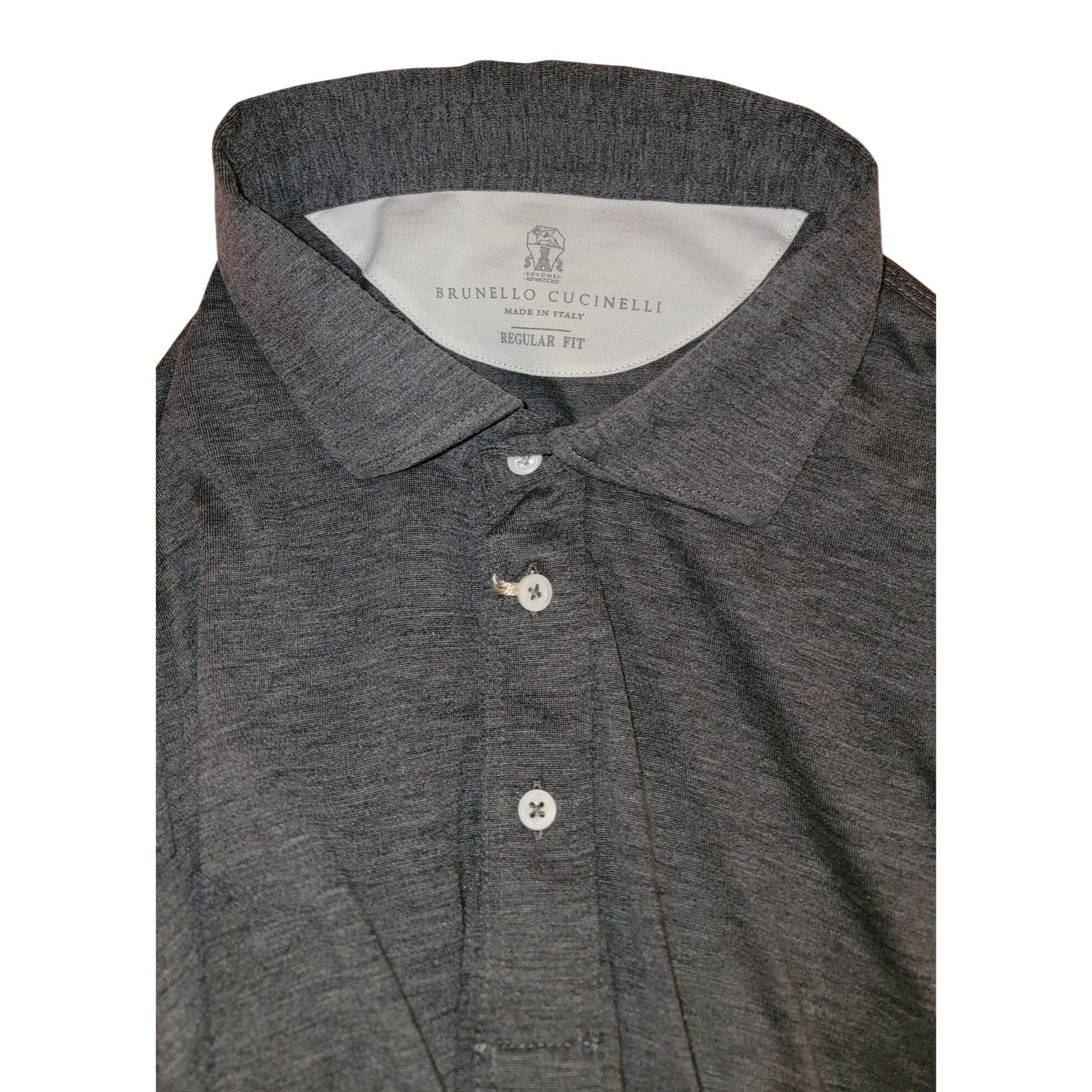 Brunello Cucinelli Brunello Cucinelli Layered-Effect Silk-Cotton Polo Shirt – S Size US M / EU 48-50 / 2 - 3 Thumbnail