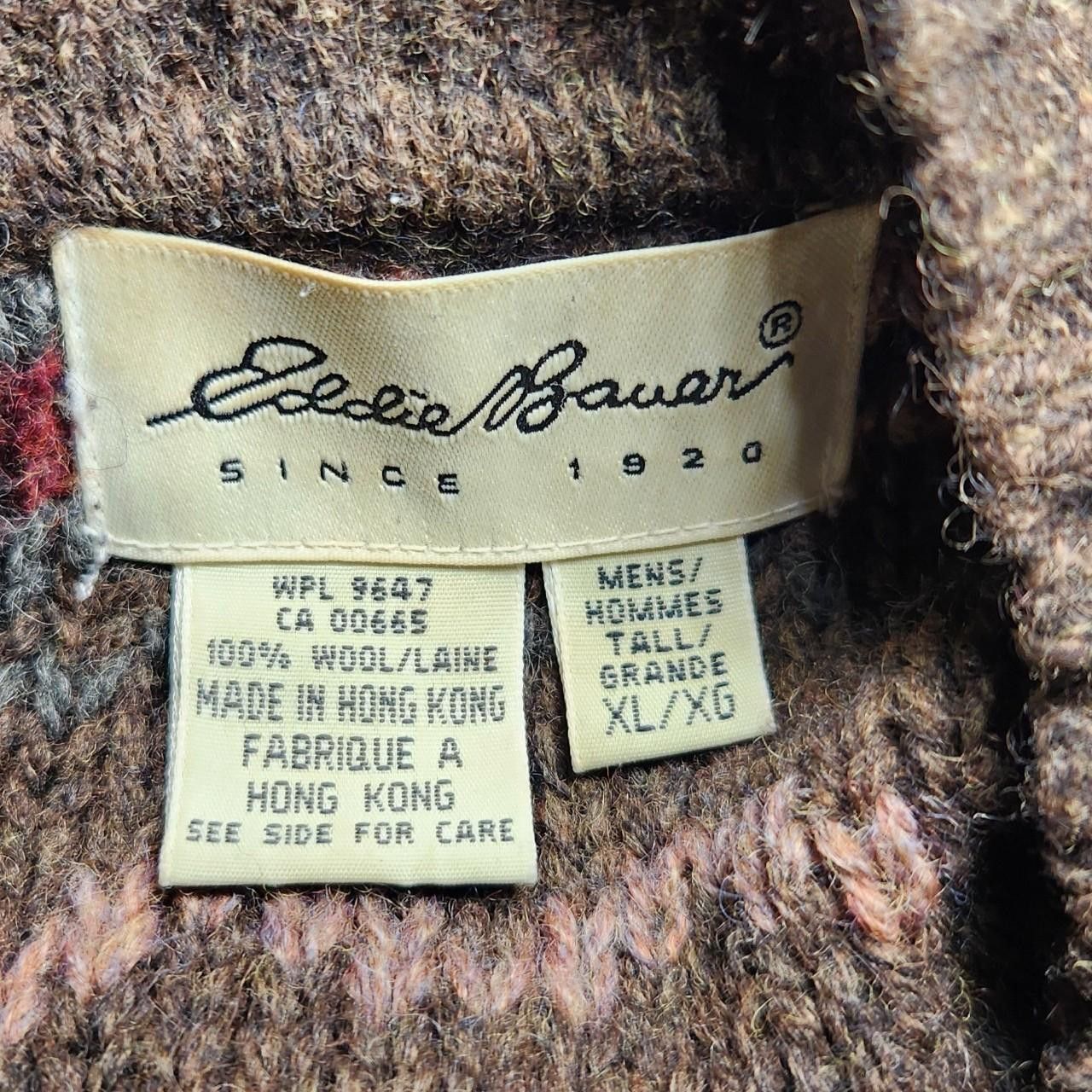 Eddie Bauer 90s Grunge Wool Knit Sweater Size US XL / EU 56 / 4 - 4 Thumbnail