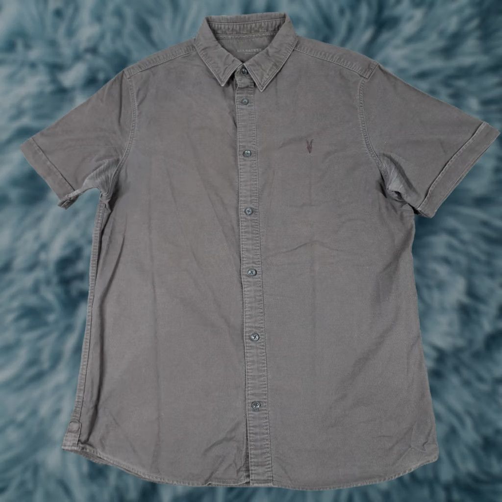 Allsaints Allsaints Shirt Green Short Sleeve Size Medium 100% Cotton Men's Button Up Size US M / EU 48-50 / 2 - 1 Thumbnail