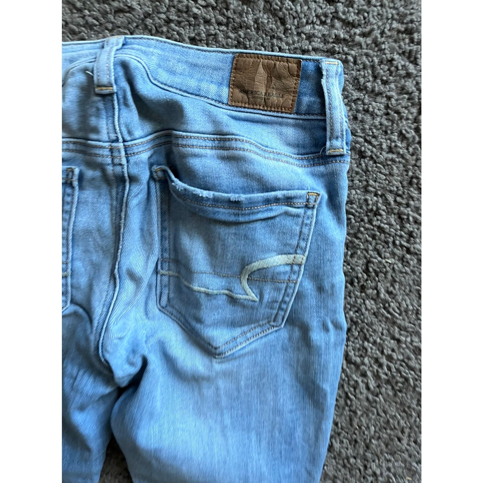 American Eagle Outfitters American Eagle High Rise Jeggings Super Super Stretch X Size 2 Blue Jeans Size 26" / US 2 / IT 38 - 4 Thumbnail