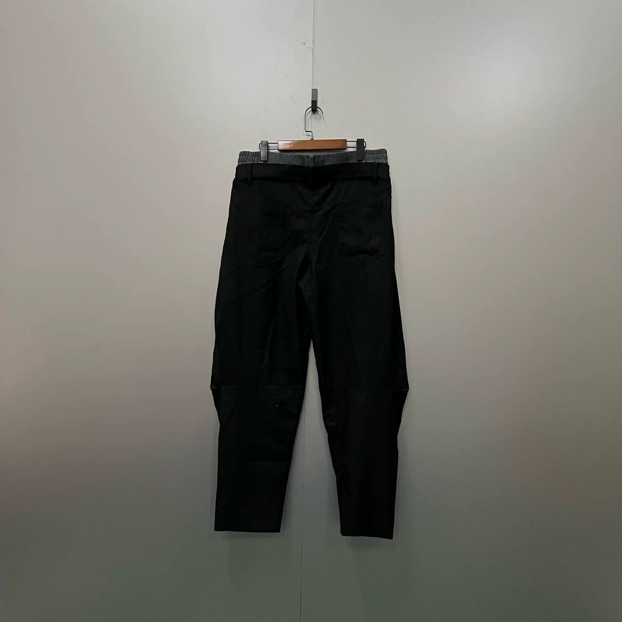 Feng Chen Wang FenG CHen WANG Black Denim Patchwork Pants Size US 30 / EU 46 - 2 Thumbnail