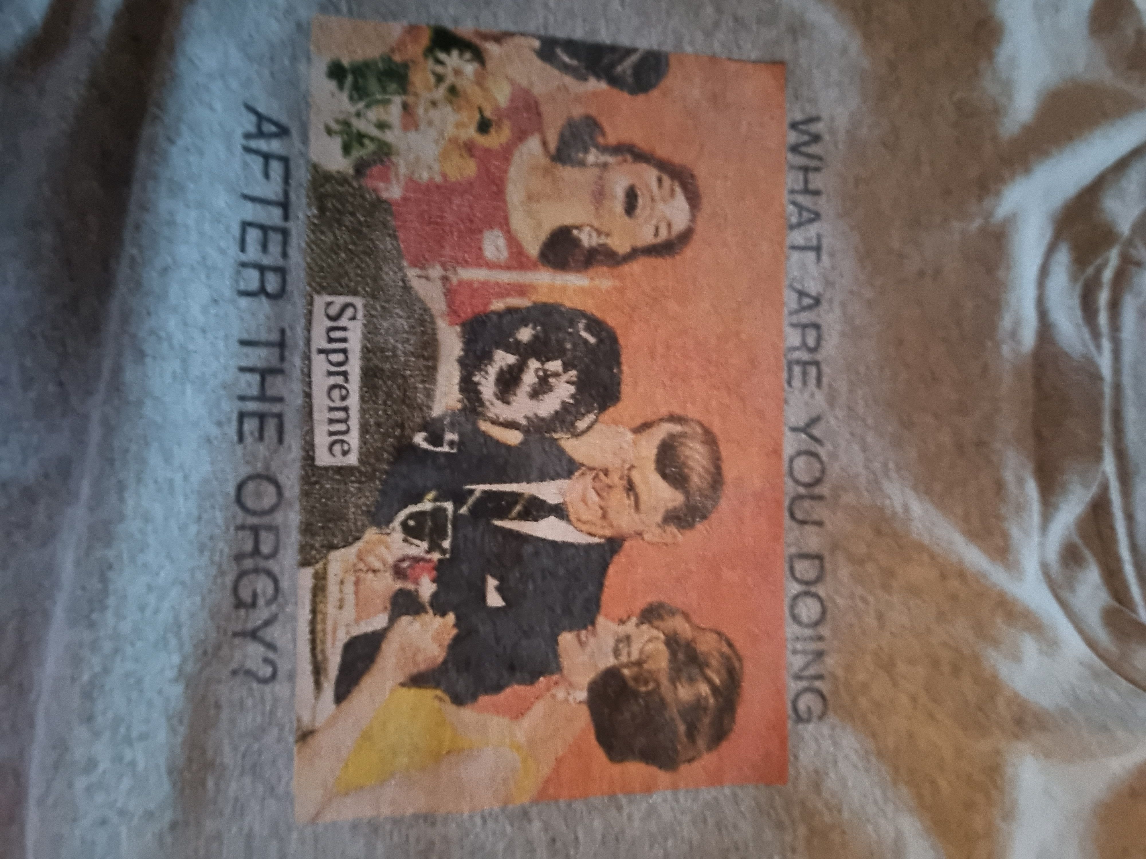 Supreme Supreme Orgy Grey Tshirt Size US L / EU 52-54 / 3 - 3 Thumbnail