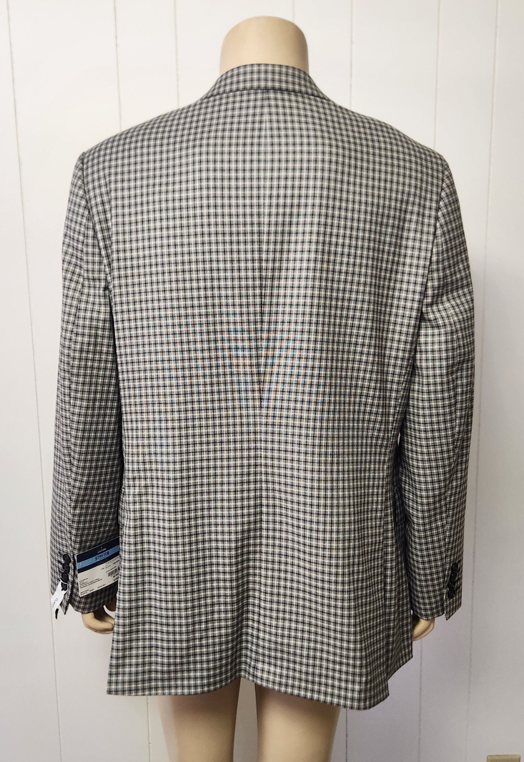 Stafford NWT Stafford sport coat 46R men's black white check Size 46R - 10 Thumbnail