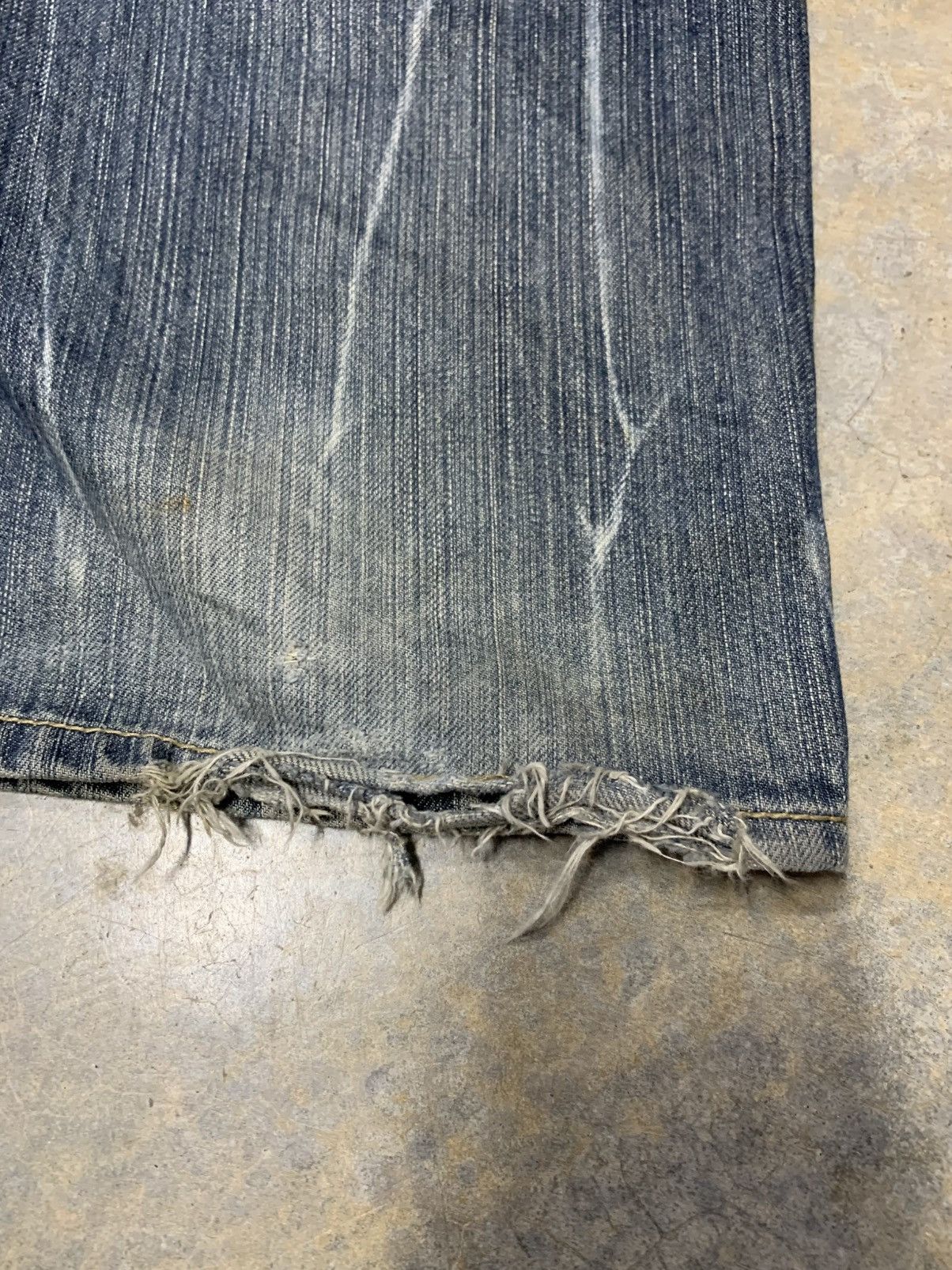 Japanese Brand × Vintage Vintage BACK RUSH Double Waist Clawmark Distressed Jean Size US 34 / EU 50 - 15 Thumbnail