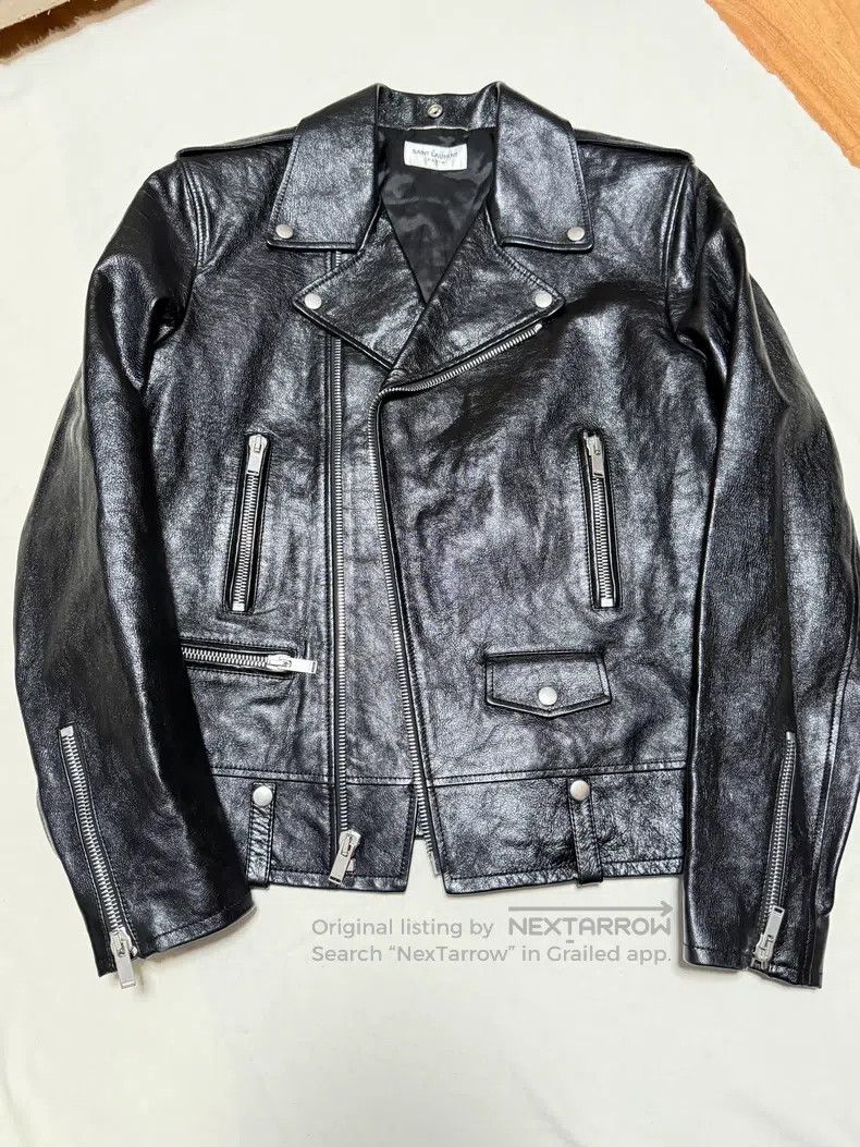 Saint Laurent Paris Saint Laurent Paris Black Biker Leather Jacket Blazer Size US M / EU 48-50 / 2 - 1 Thumbnail