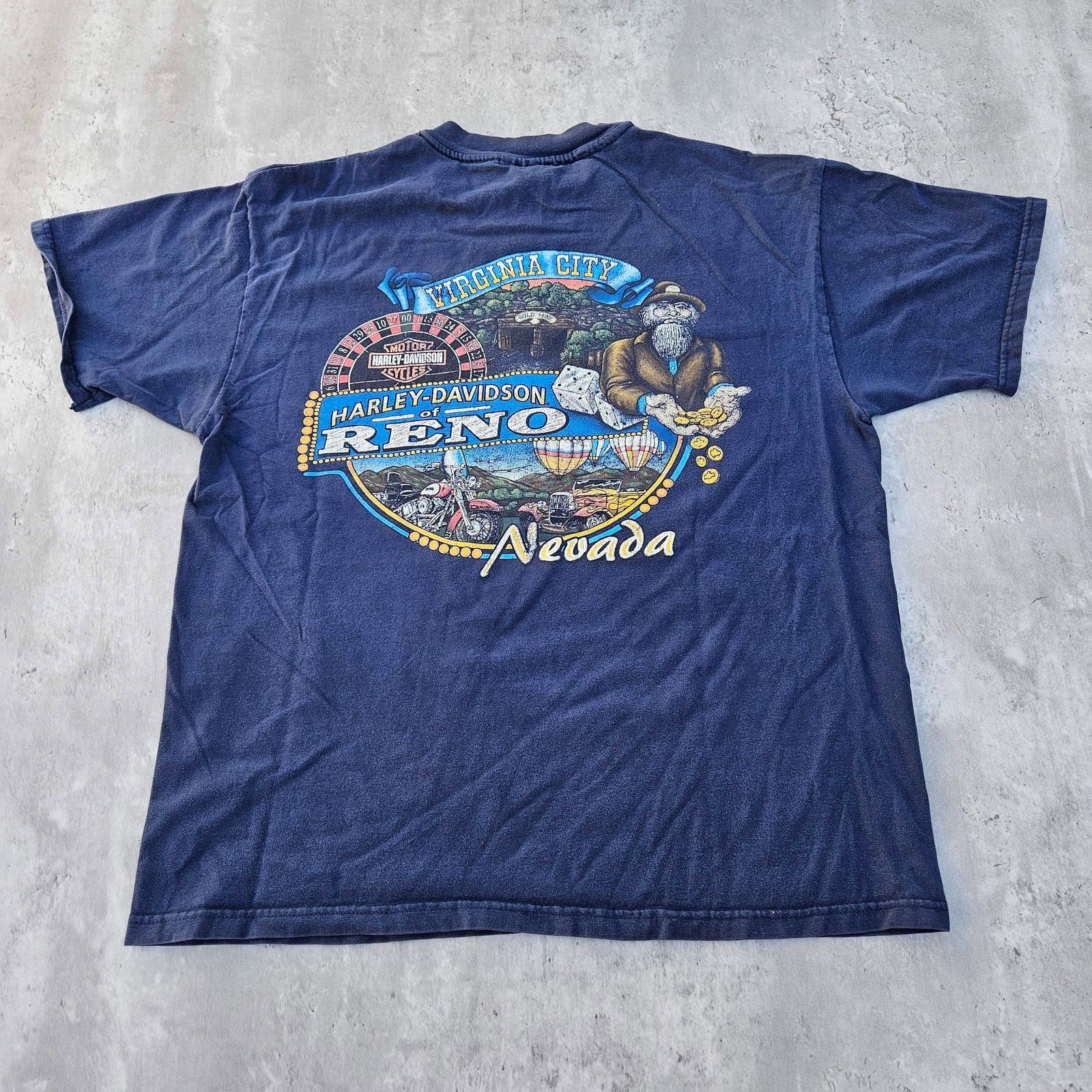 Harley Davidson Vintage Harley Davidson Shirt Eagle Size Large Blue Size US L / EU 52-54 / 3 - 4 Thumbnail