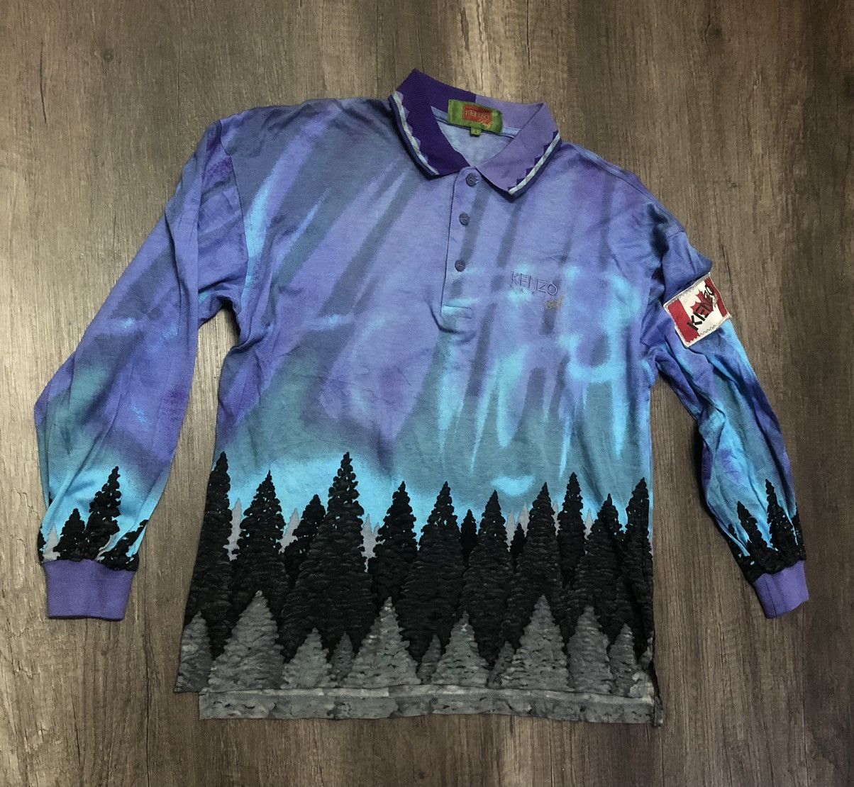 Kenzo × Vintage Vintage Kenzo Golf Long Sleeve Polo Shirt Size US S / EU 44-46 / 1 - 4 Thumbnail