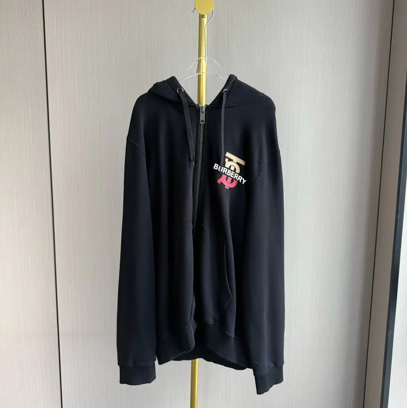 Burberry Burberry Black Cotton Women's Hoodie Size L / US 10 / IT 46 - 1 Thumbnail
