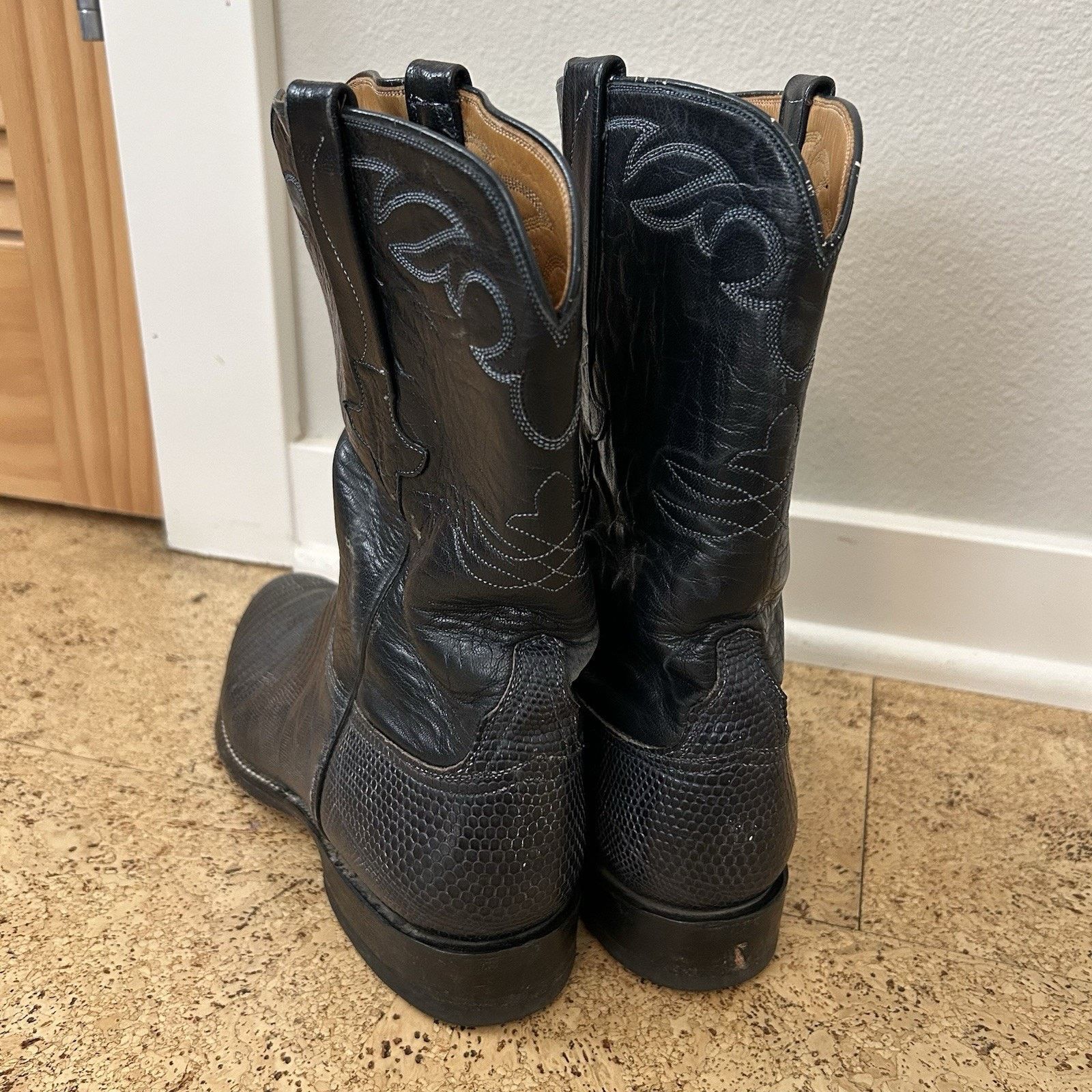 Lucchese Classics Lizard Skin Leather Handmade Cowboy Boots Size 9 D Size US 9 / EU 42 - 4 Thumbnail