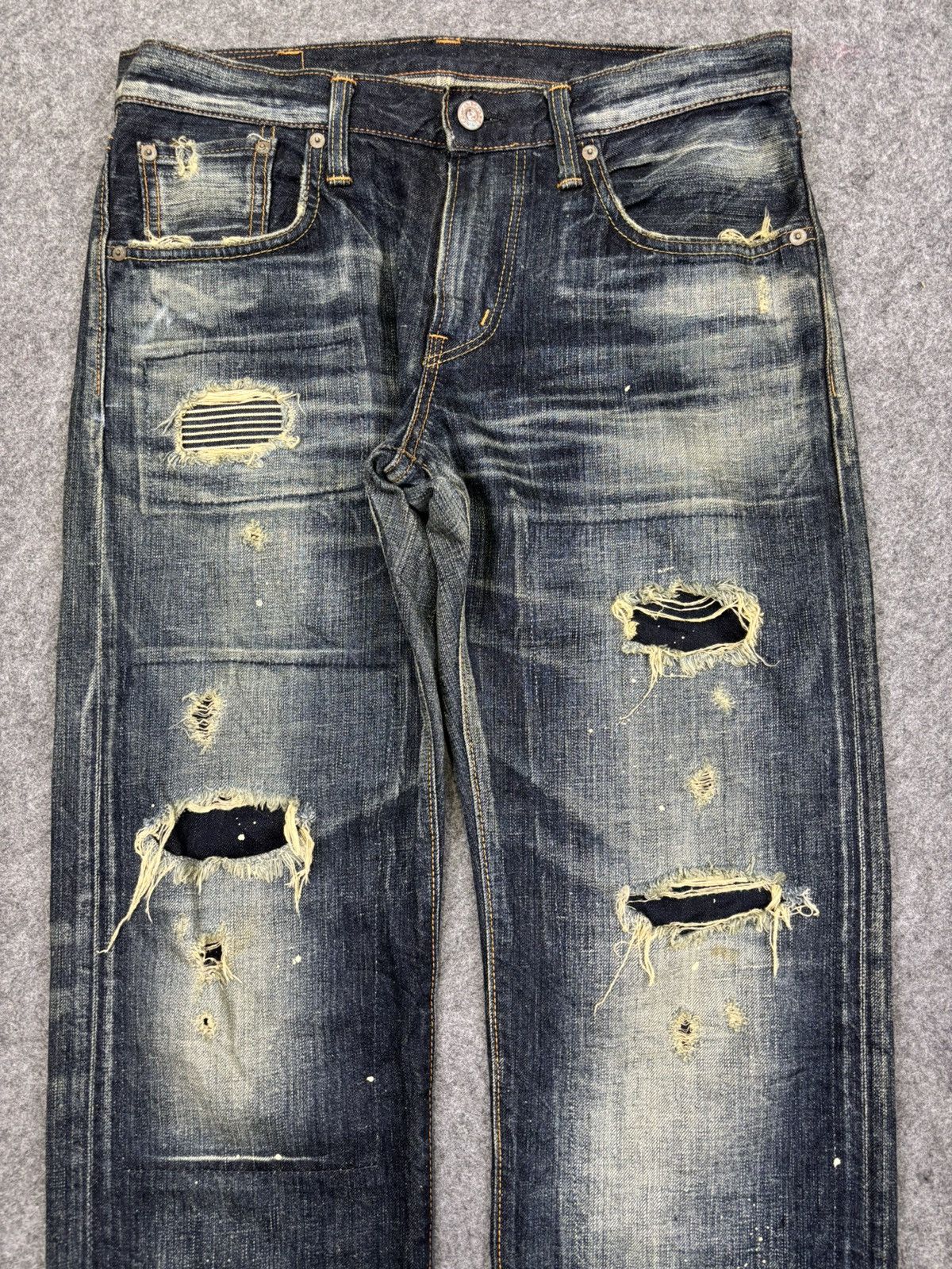 Edwin 💥Rebel Patchwork💥Edwin Painter Distressed Denim F772 Size US 32 / EU 48 - 3 Thumbnail