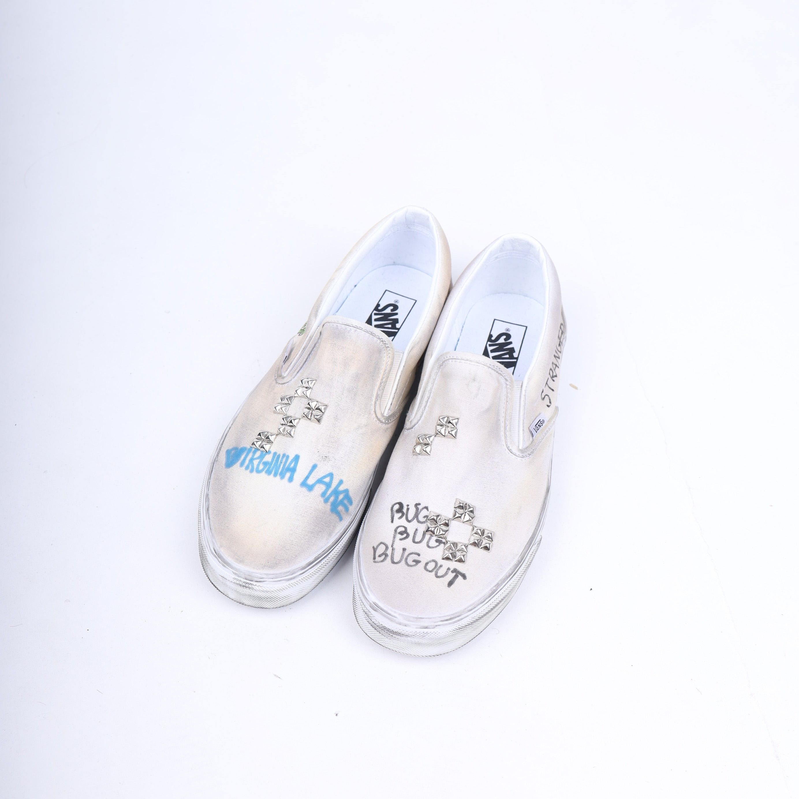 Paly Hollywood PALY 1/1 HAND DRAWN VANS SLIP ONS Size US 12 / EU 45 - 19 Thumbnail