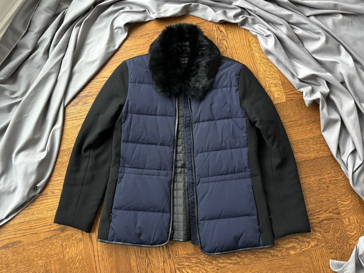 Theory Theory Rabbit Fur Trim Collar Winter Jacket Lambskin Bomber Size M / US 6-8 / IT 42-44 - 18 Thumbnail