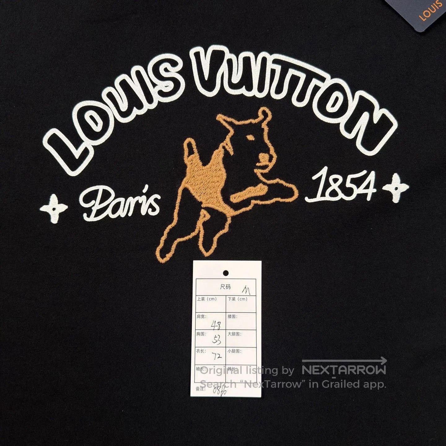 Louis Vuitton LV Tyler Collab Dog Embroidery Black Tee. Size US M / EU 48-50 / 2 - 5 Thumbnail